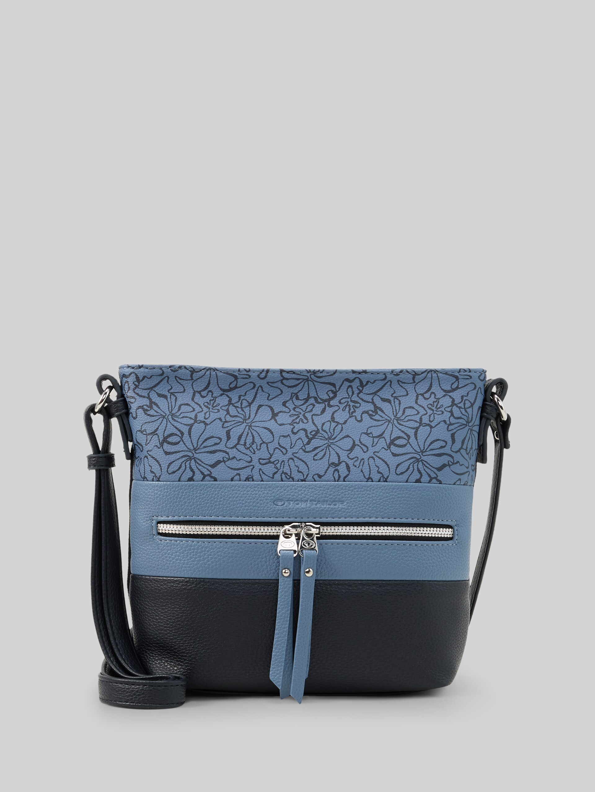 TTELLEN M schoudertas met colour-blocking - flower blue - Product vooraanzicht
