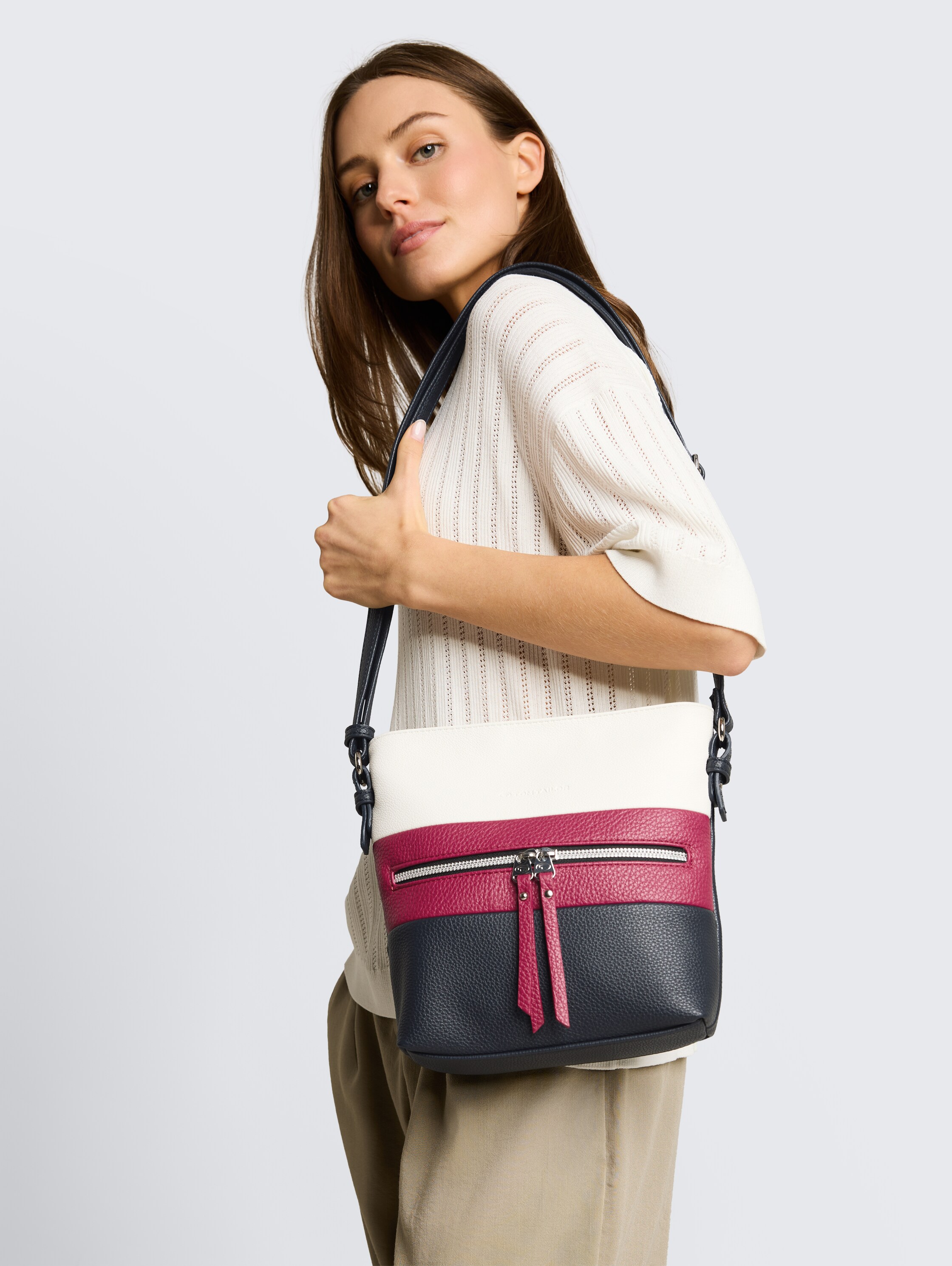 TTELLEN M shoulder bag with colour blocking - mixed_blue - 
