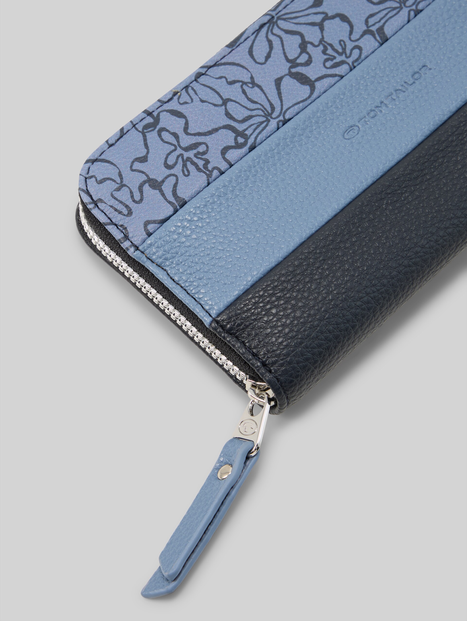 TTELLEN Portemonnee met colour-blocking - flower blue - zijaanzicht product 