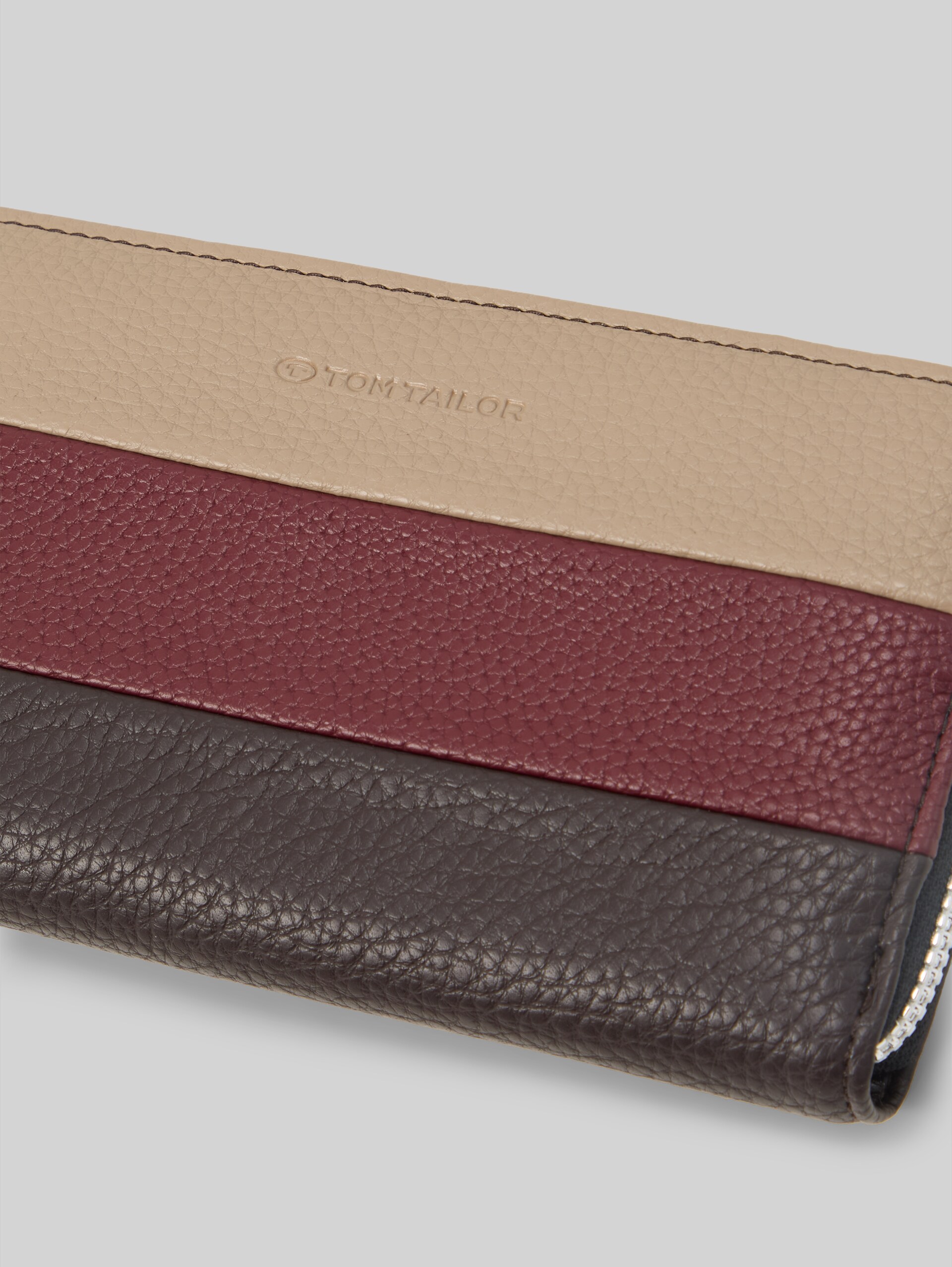 TTELLEN Portemonnee met colour-blocking - dark brown - zijaanzicht product 