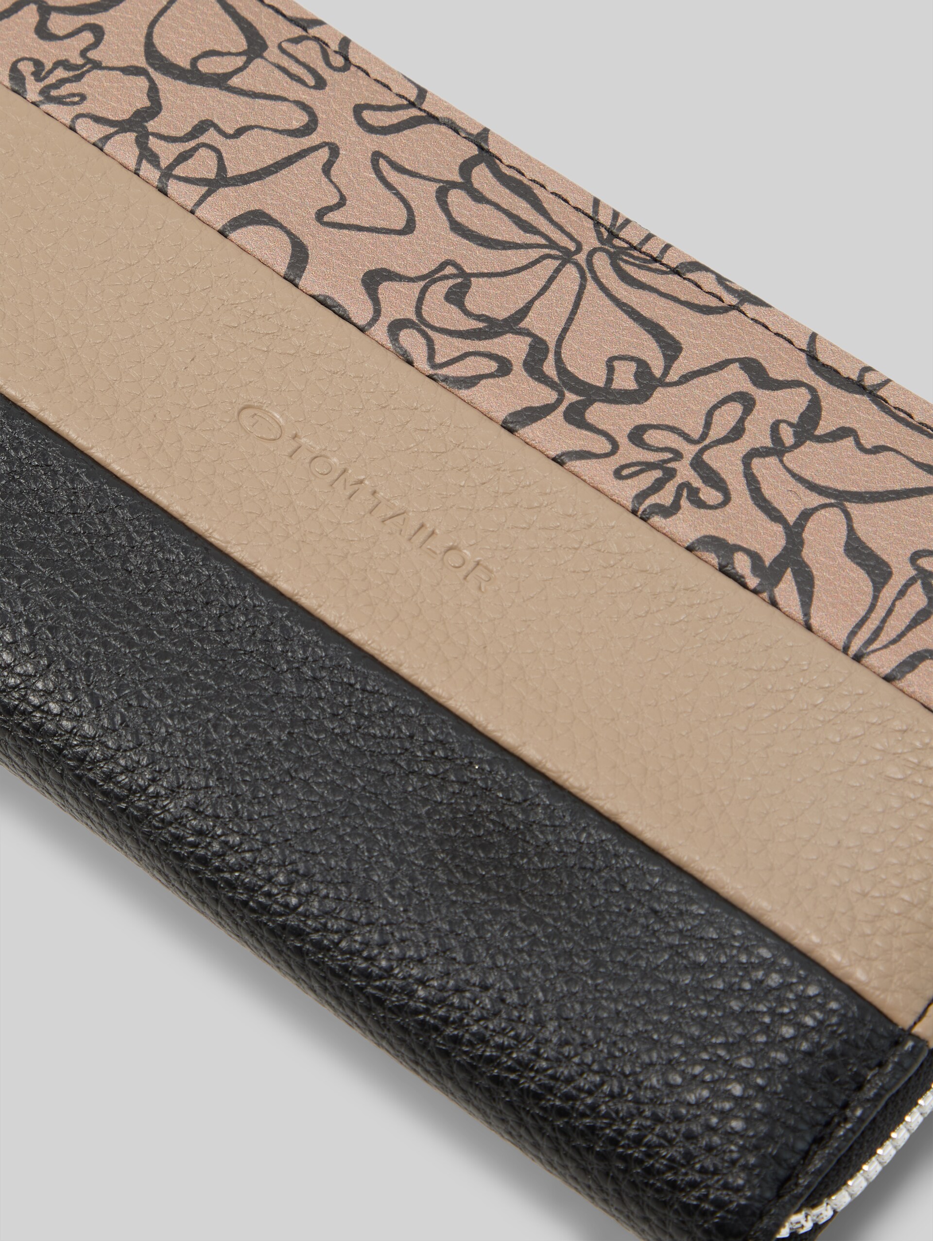 TTELLEN Portemonnee met colour-blocking - flower black - zijaanzicht product 