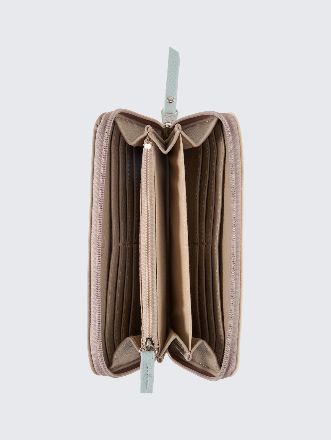 TTELLEN Geldbörse mit Colour-Blocking - mixed taupe - seitliche Produkt-Ansicht 