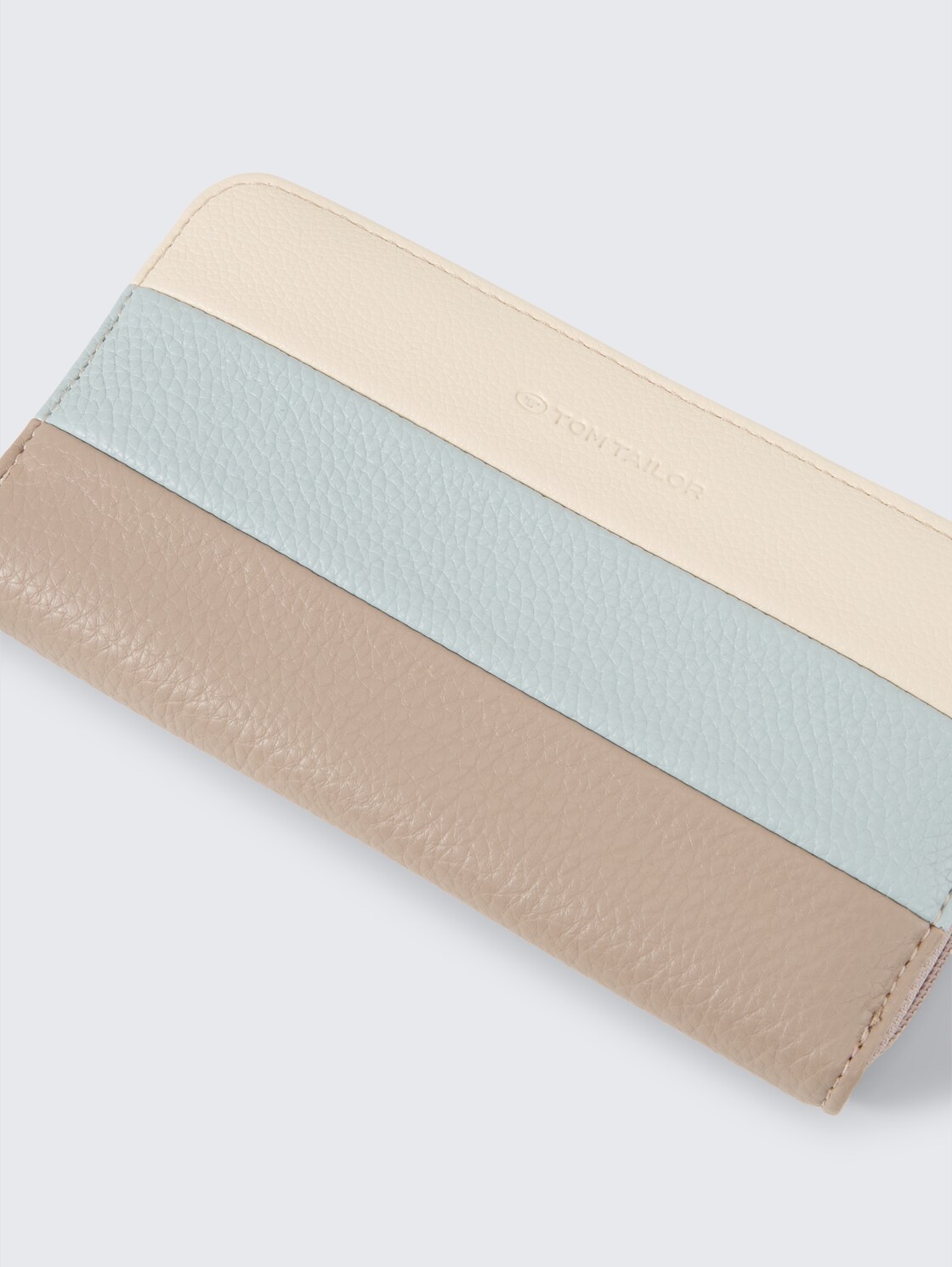 TTELLEN Geldbörse mit Colour-Blocking - mixed taupe - seitliche Produkt-Ansicht 