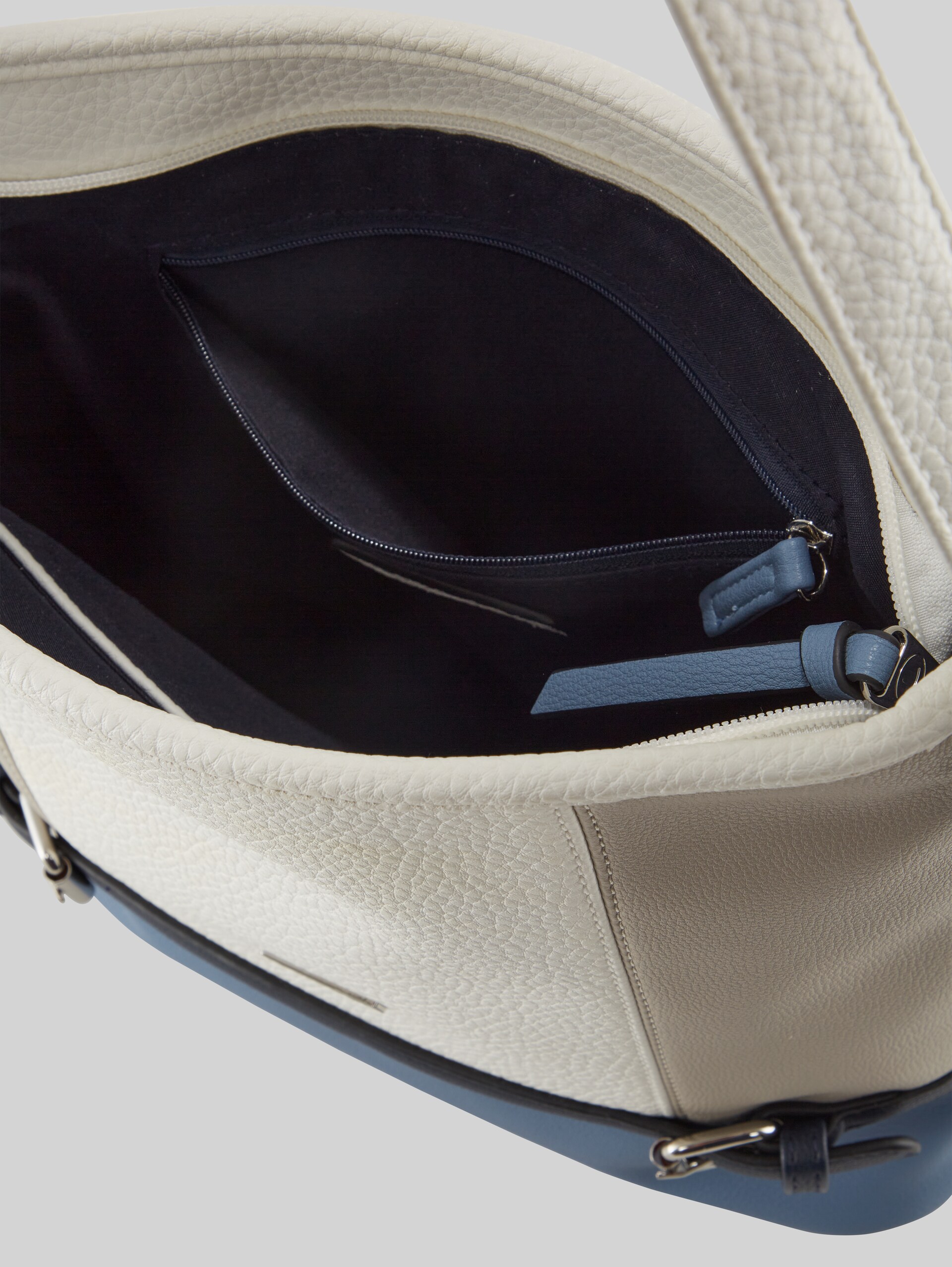 TTJUNA Beuteltasche mit Colour Blocking - denim blue - seitliche Produkt-Ansicht 