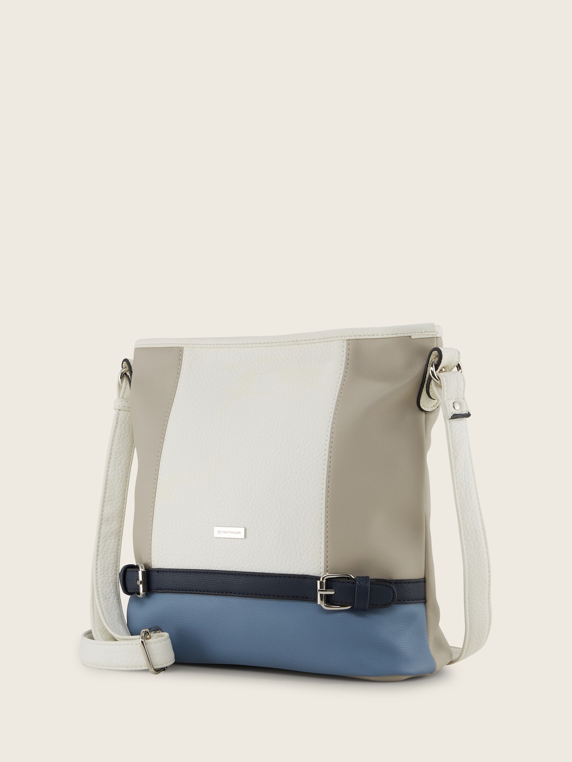 TTJUNA Beuteltasche mit Colour Blocking - denim blue - seitliche Produkt-Ansicht 
