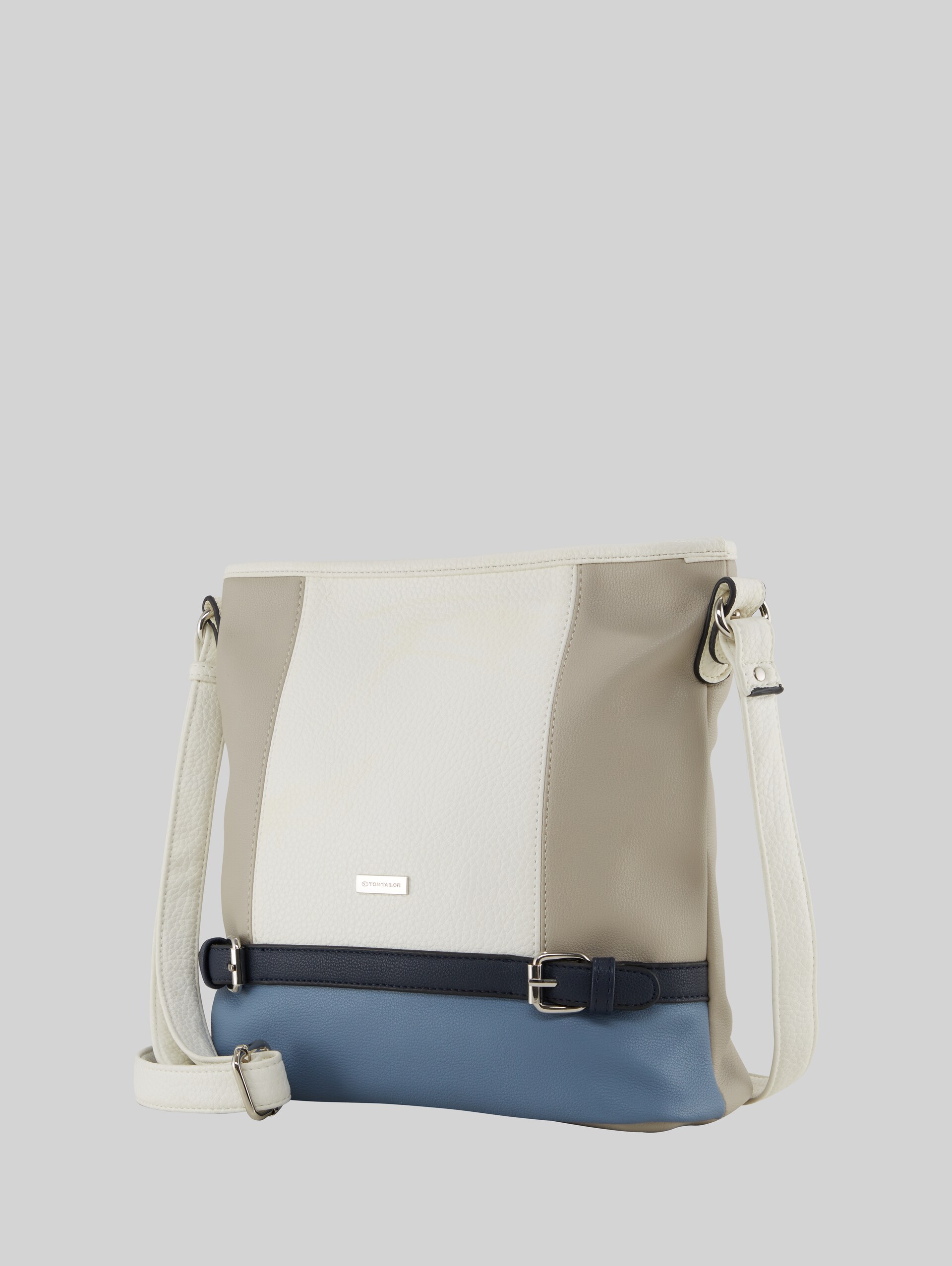 TTJUNA Beuteltasche mit Colour Blocking - denim blue - seitliche Produkt-Ansicht 
