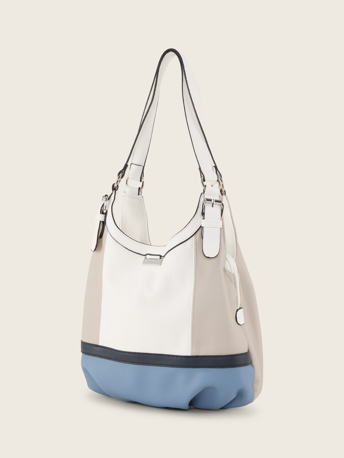 TTJUNA S Shopper mit Colour Blocking - denim blue - seitliche Produkt-Ansicht 