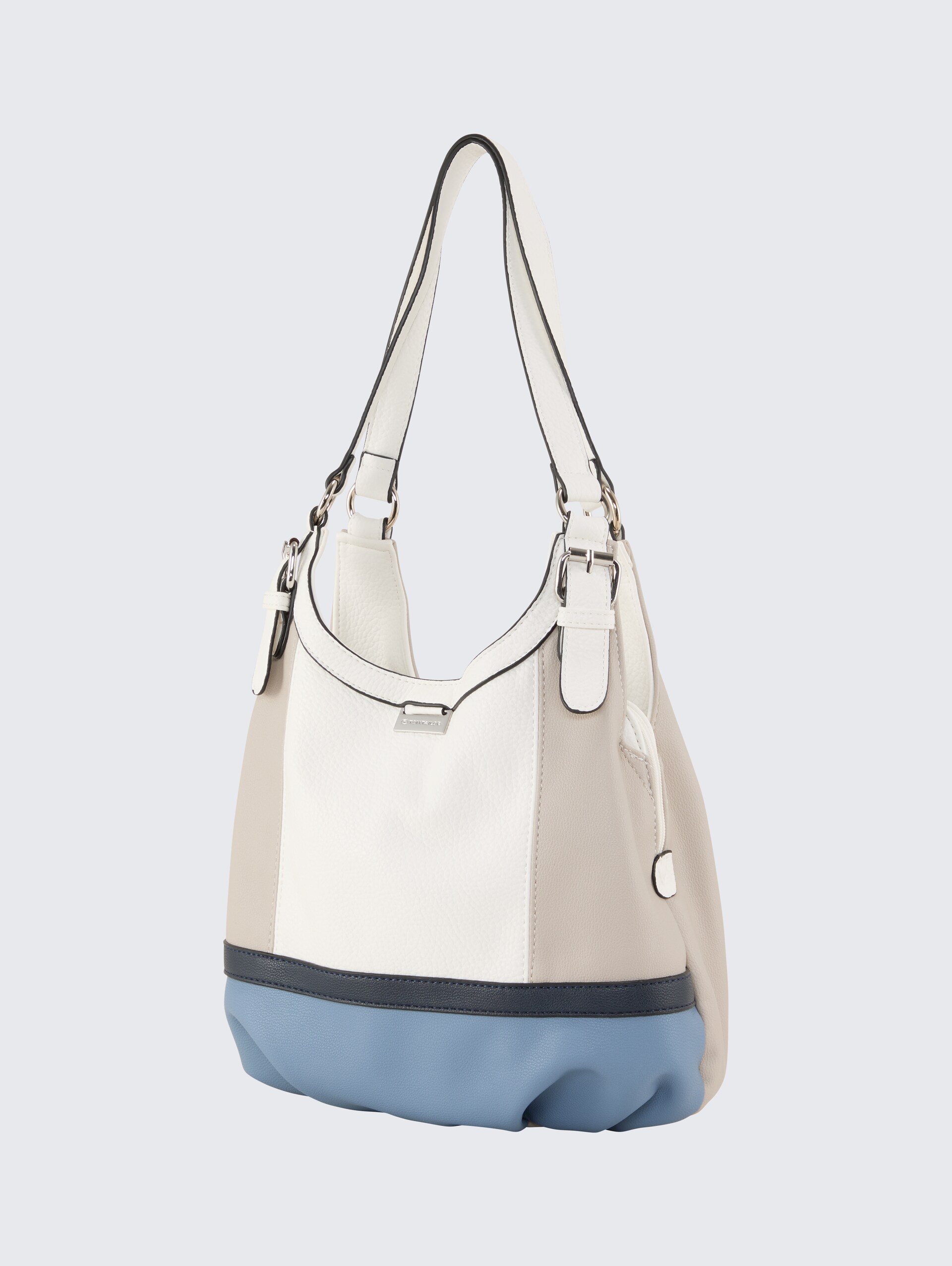 TTJUNA S Shopper mit Colour Blocking - denim blue - seitliche Produkt-Ansicht 