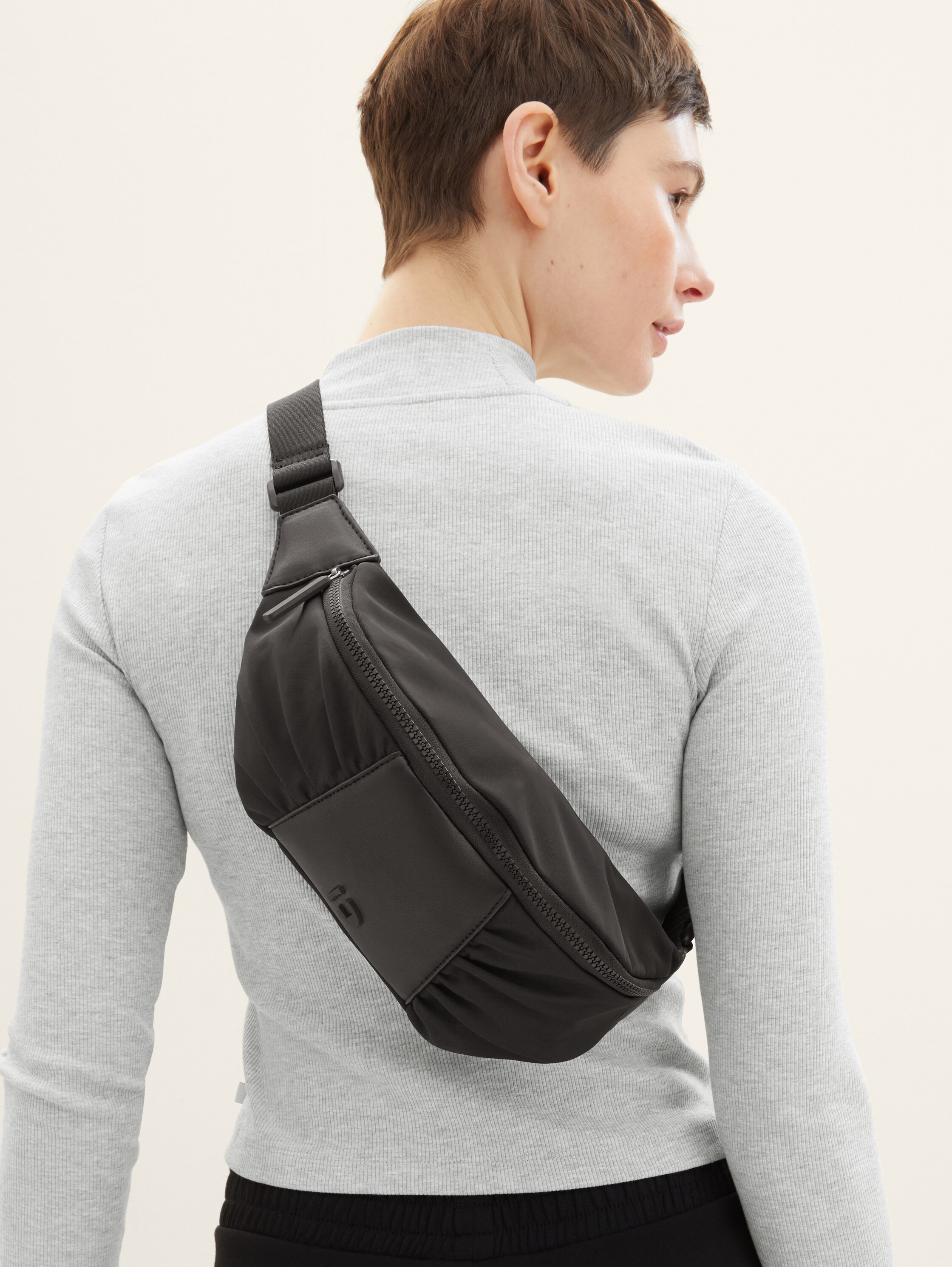 TTBENJA riemtas met materiaalmix - schwarz_black - 