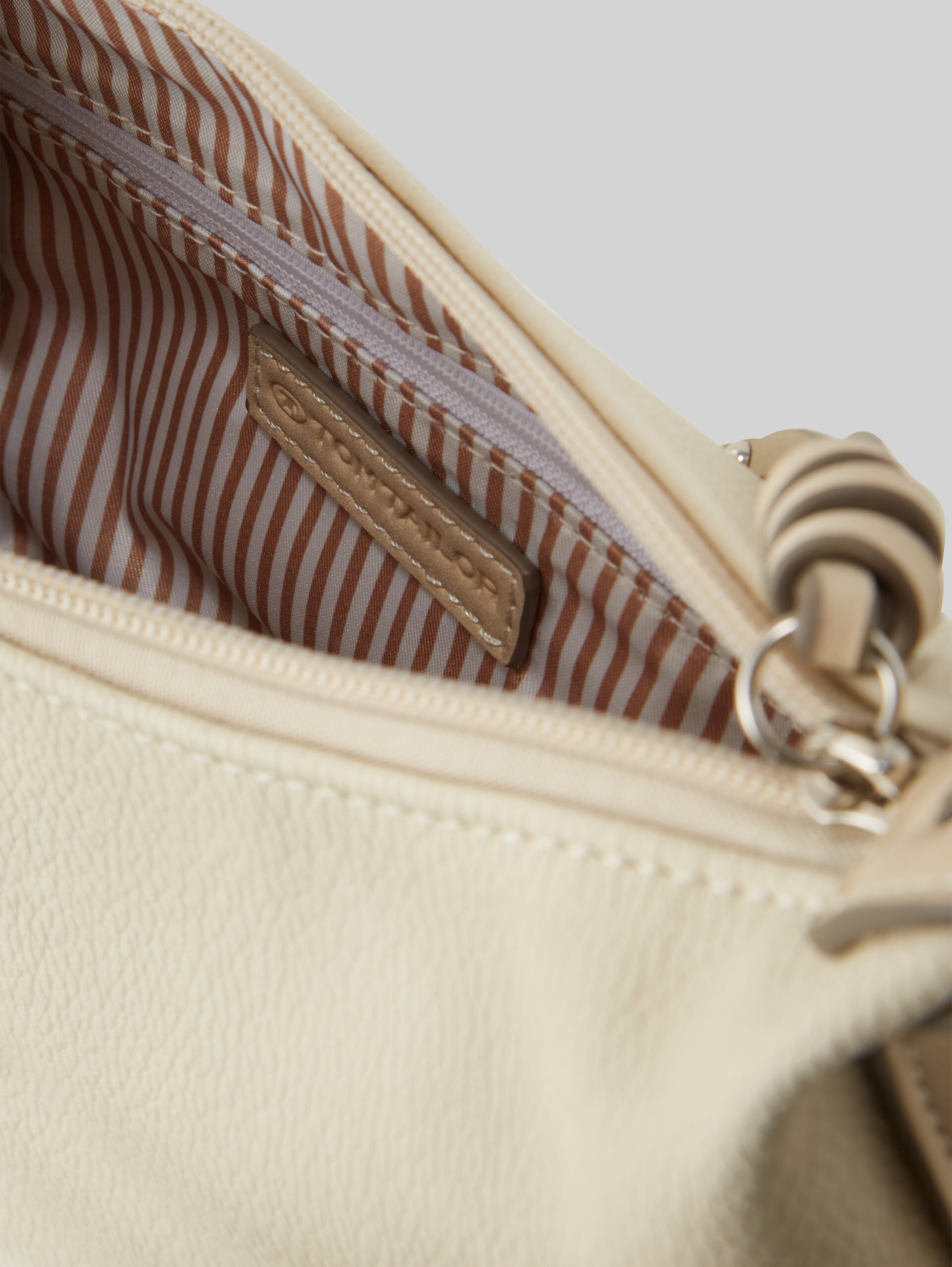 TTCAIA S shoulder bag with zip details - off white / off white - side product view 