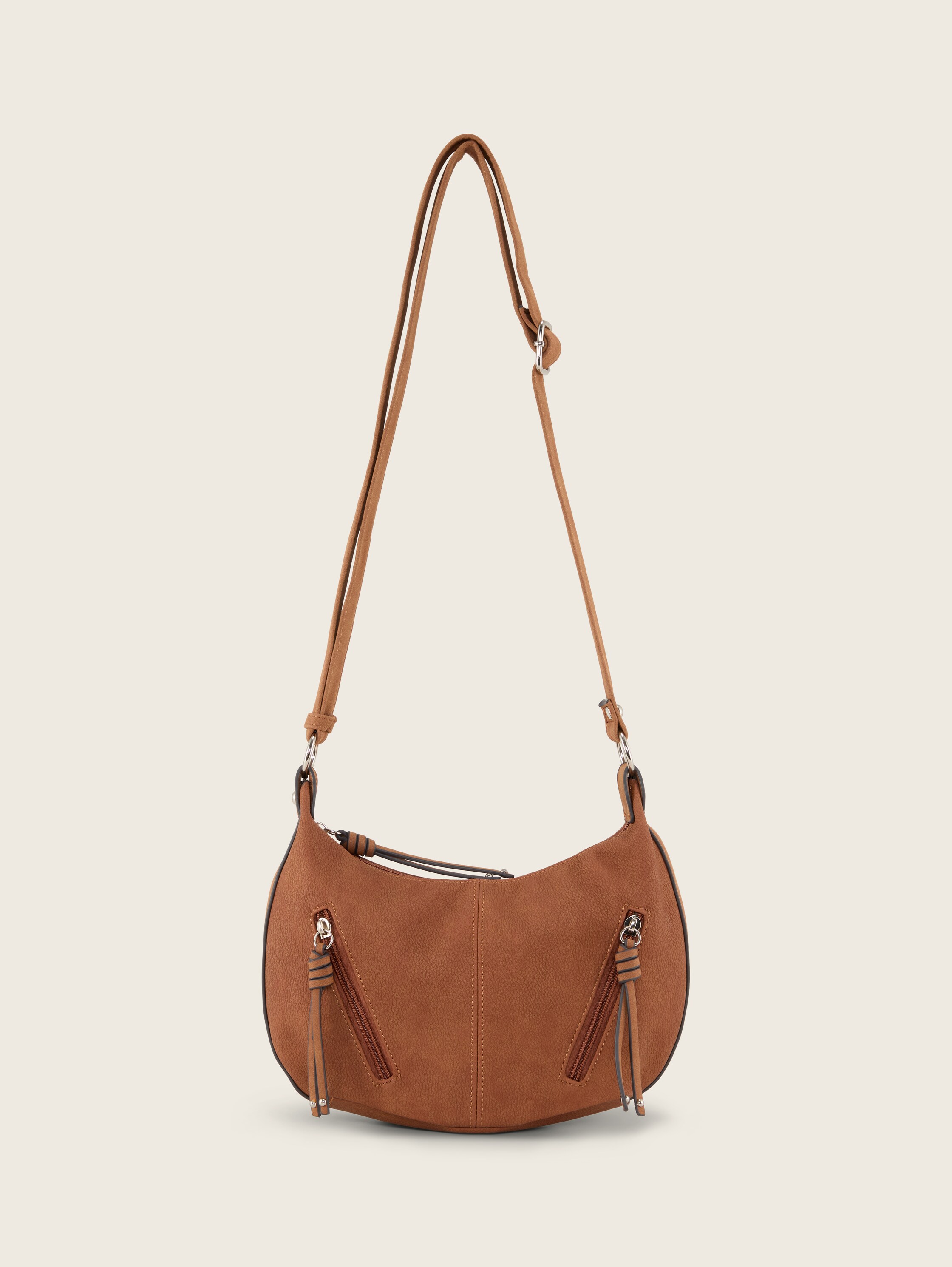 TTCAIA S Umhängetasche mit Reißverschluss-Details - cognac_brandy - Vorder-Produkt-Ansicht