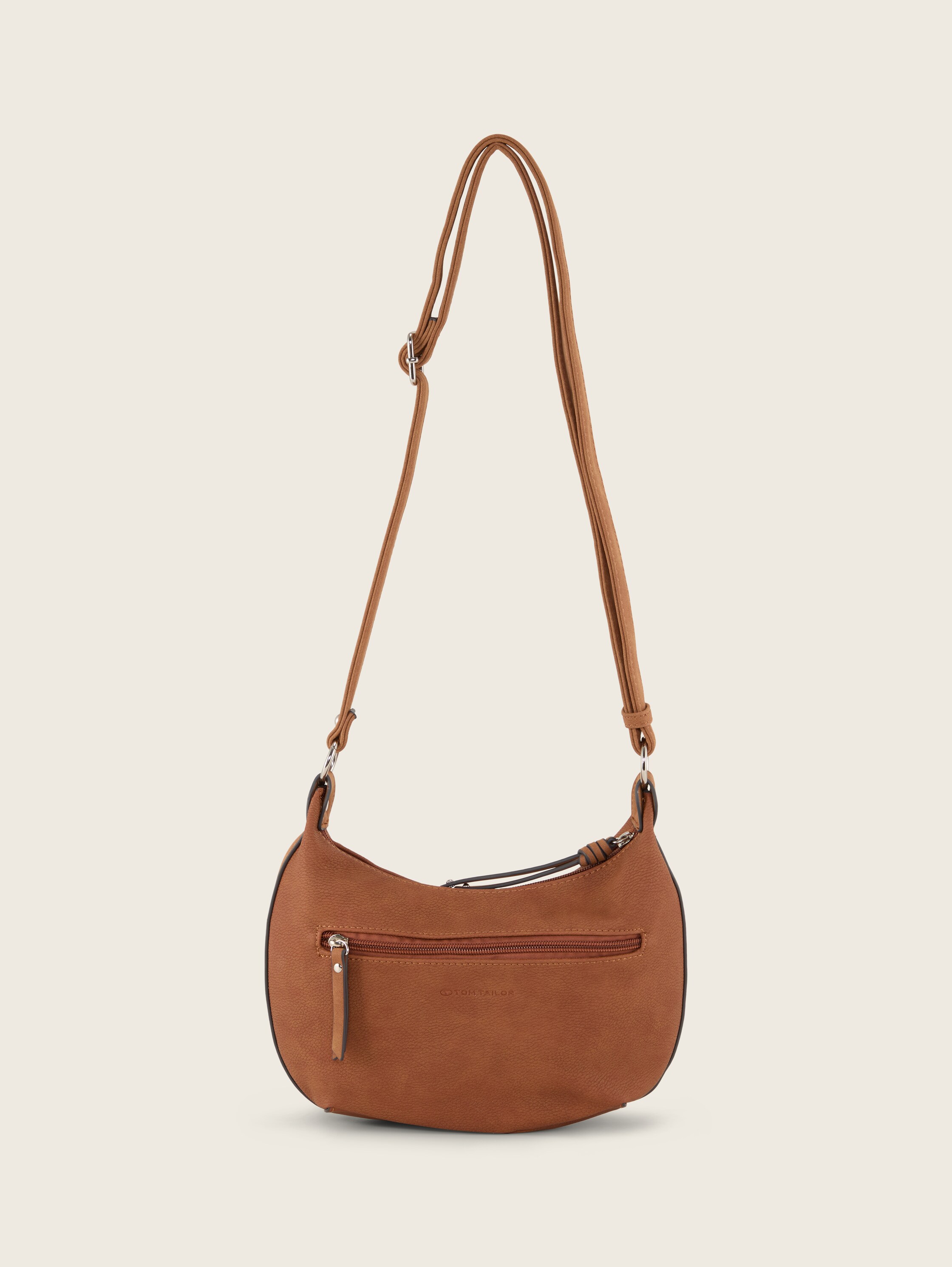 TTCAIA S Umhängetasche mit Reißverschluss-Details - cognac_brandy - Produkt-Rückansicht