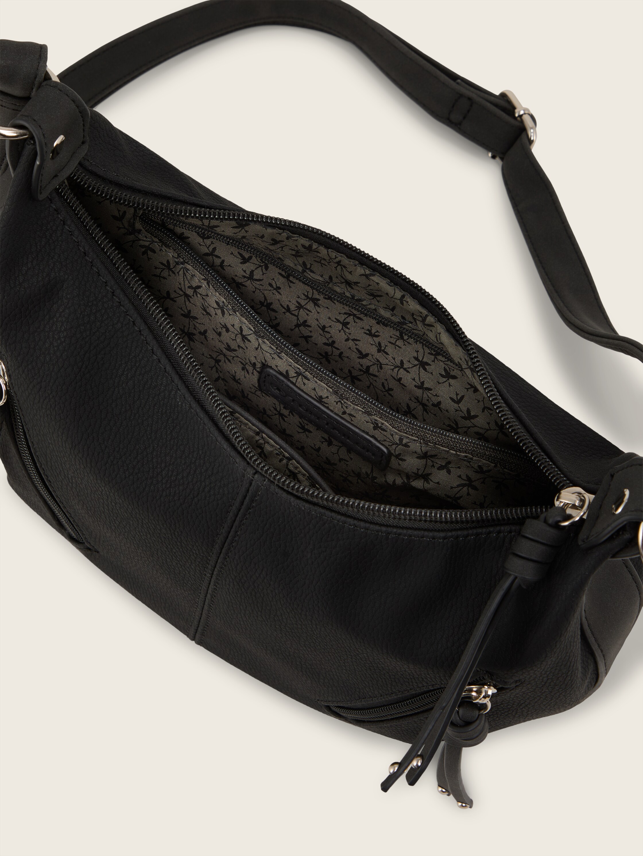 TTCAIA S Umhängetasche mit Reißverschluss-Details - schwarz_black - 