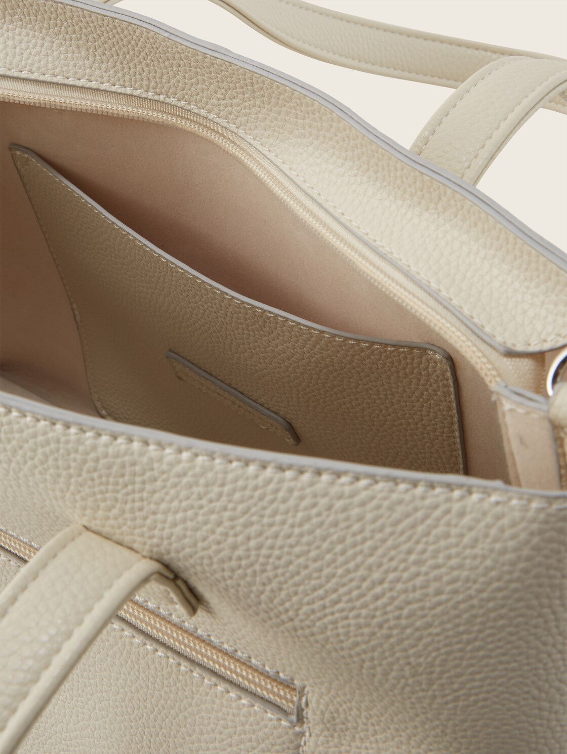 TTELIS M Shopper mit Ziernaht - off white / off white - seitliche Produkt-Ansicht 