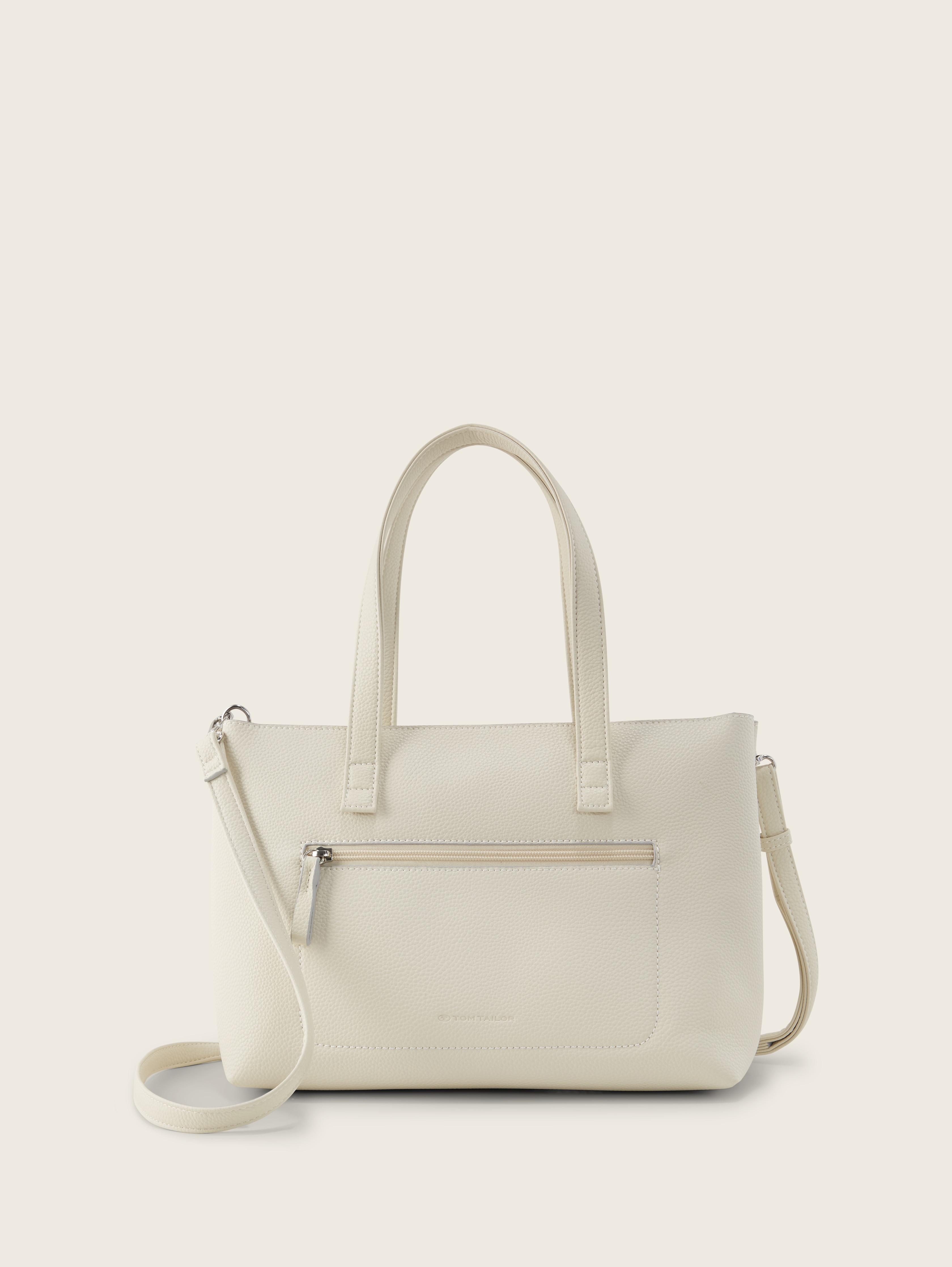 TTELIS M Shopper mit Ziernaht von Women, off white / off white