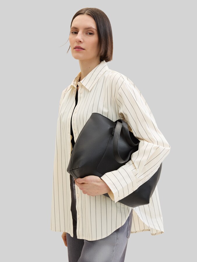 TTELIS M Shopper mit Ziernaht von Women, schwarz / black