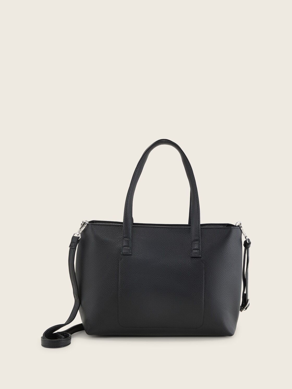 TTELIS M Shopper mit Ziernaht - schwarz / black - Vorder-Produkt-Ansicht