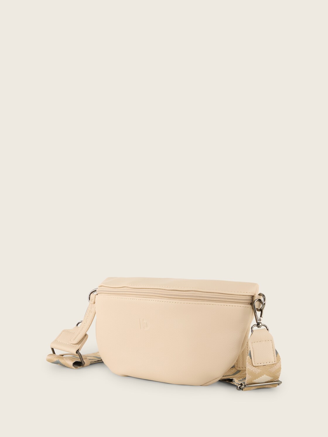 TTMENA Gürteltasche mit buntem Webriemen - camel / camel nature - seitliche Produkt-Ansicht 