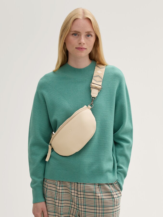 TTMENA riemtas met kleurrijke geweven riem door Denim Female, camel / camel nature