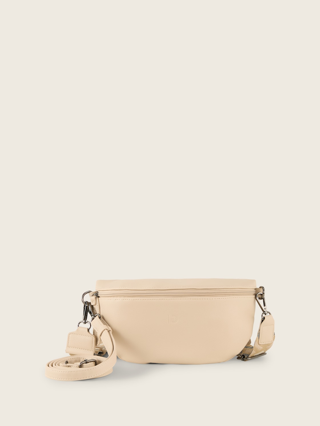 TTMENA Gürteltasche mit buntem Webriemen - camel / camel nature - Vorder-Produkt-Ansicht