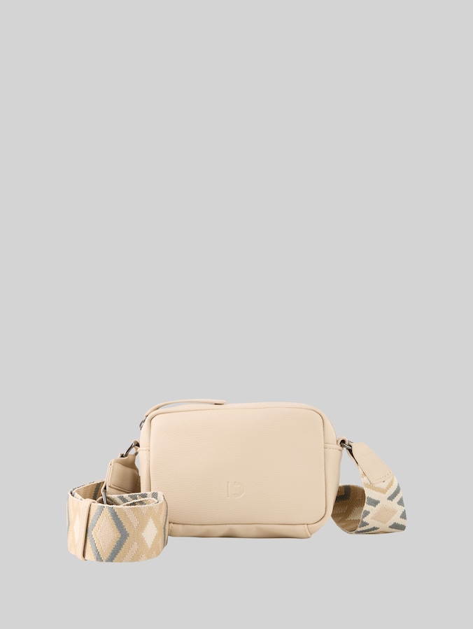 Sac à bandoulière TTMENA avec lanière tissée à motifs par Denim Female, camel / camel nature
