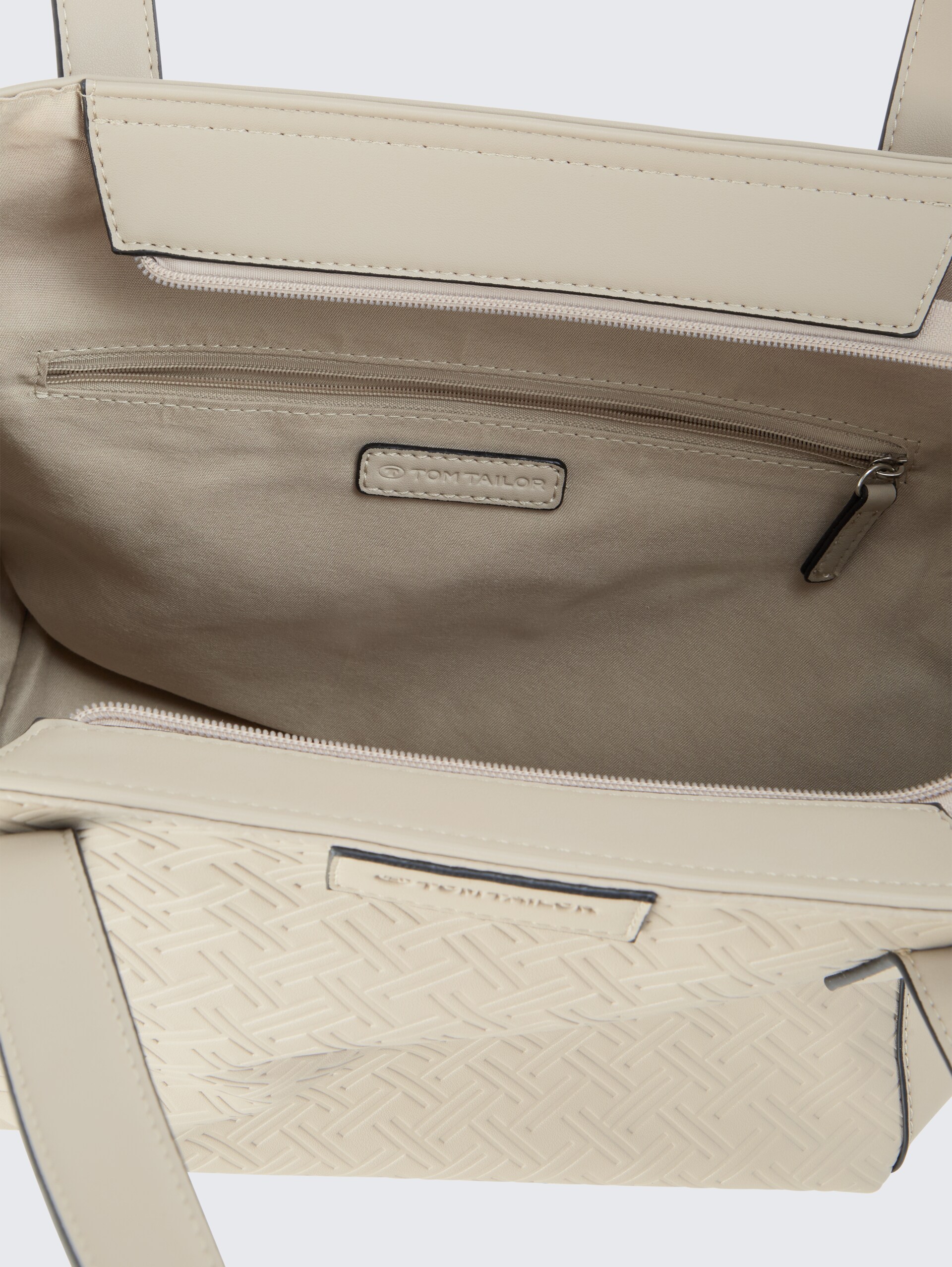 TTMIRENDA L Shopper mit Logo-Prägung - taupe / taupe - seitliche Produkt-Ansicht 