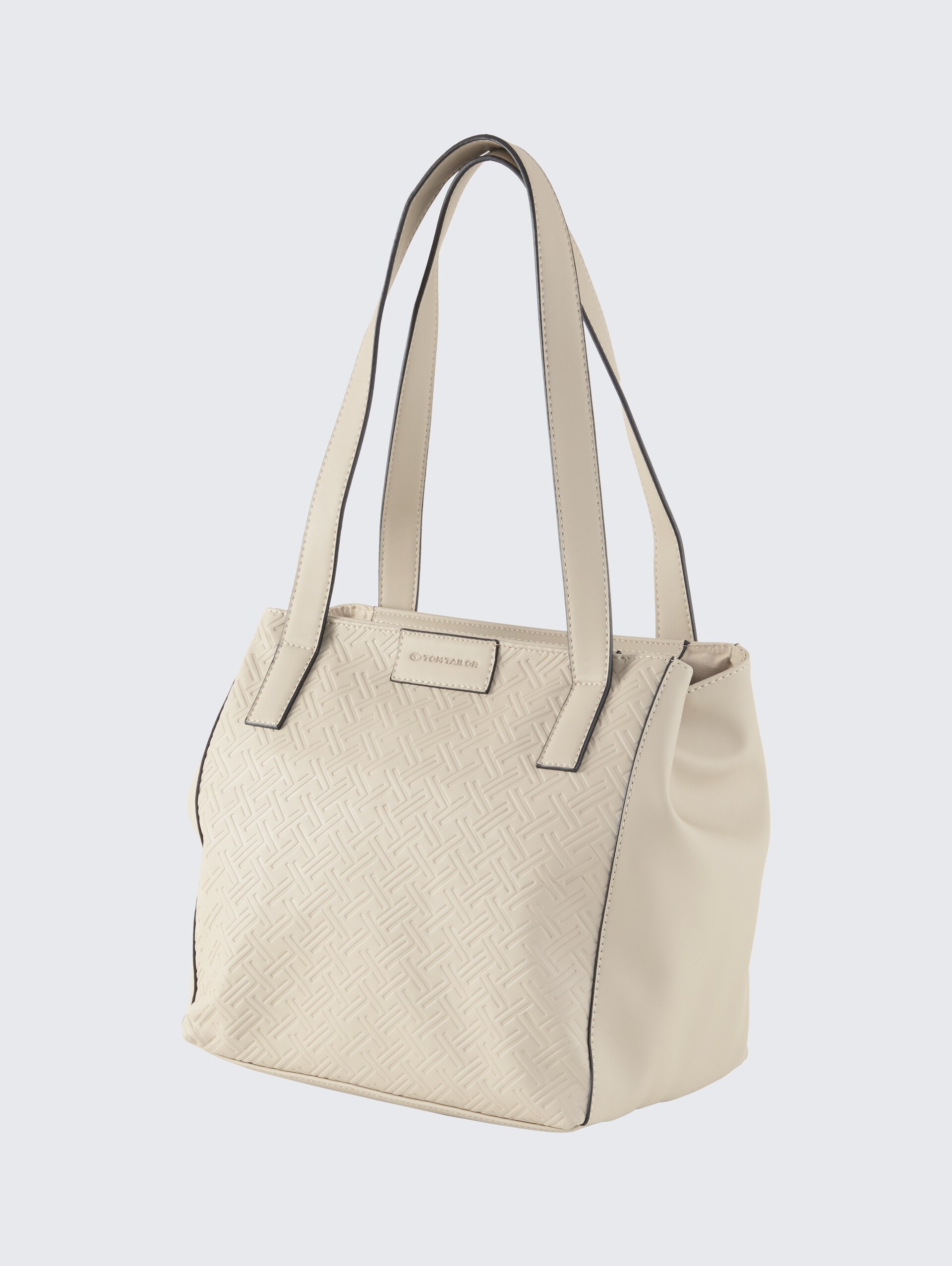 TTMIRENDA L Shopper mit Logo-Prägung - taupe / taupe - seitliche Produkt-Ansicht 