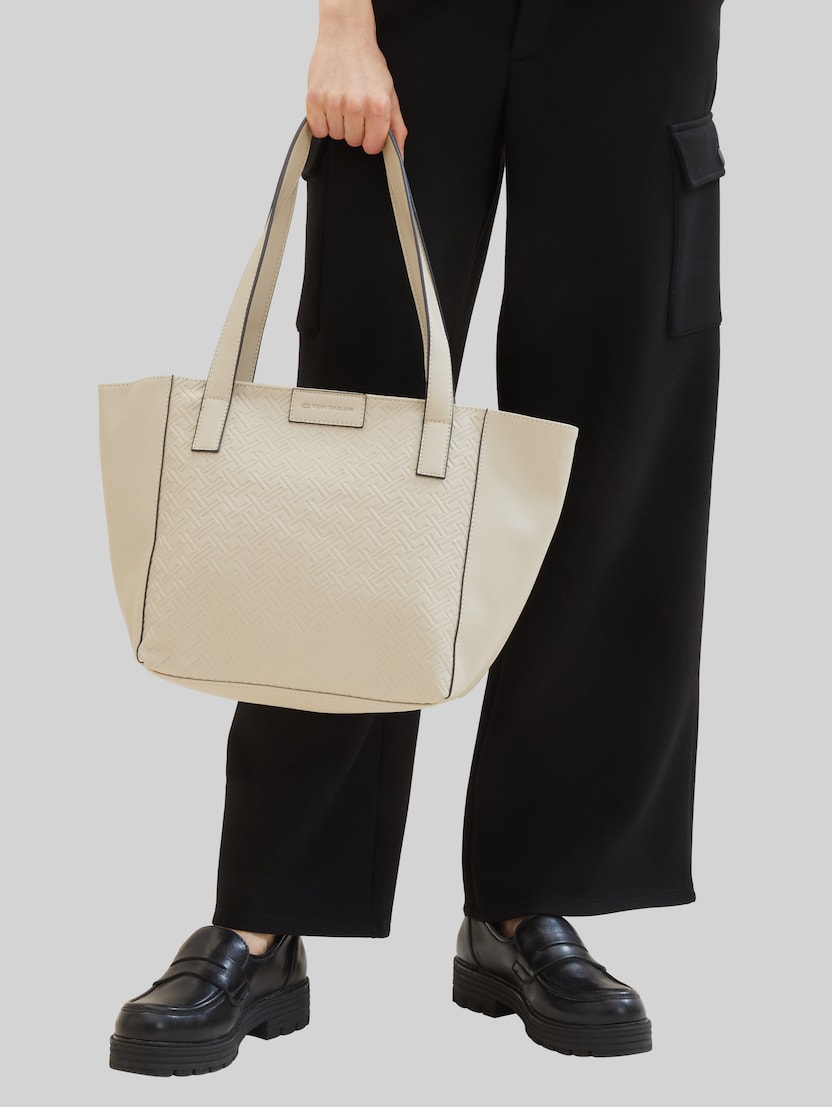 TTMIRENDA L Shopper mit Logo-Prägung von Women, taupe / taupe