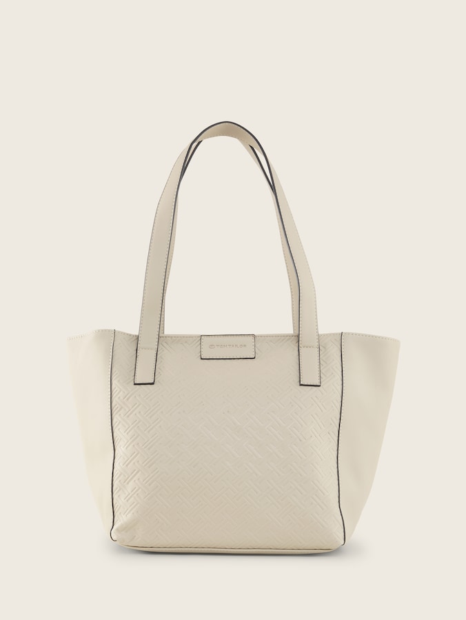 TTMIRENDA L shopper with embossed logo by Women, taupe / taupe