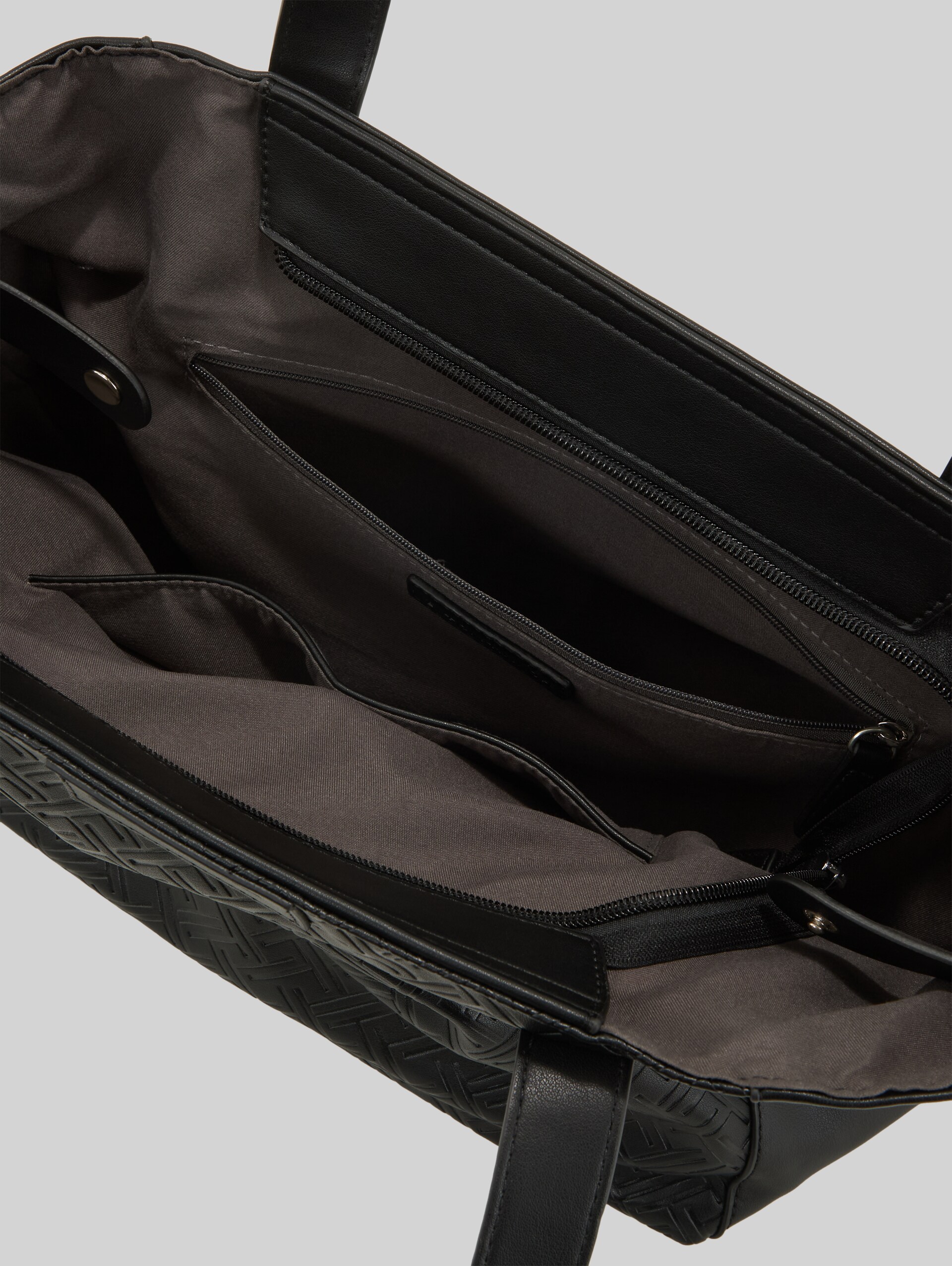 TTMIRENDA L shopper with embossed logo - schwarz / black - side product view 