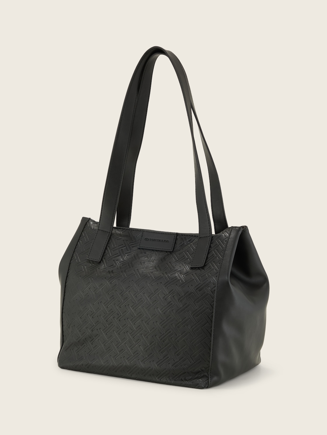 TTMIRENDA L Shopper mit Logo-Prägung - schwarz / black - seitliche Produkt-Ansicht 