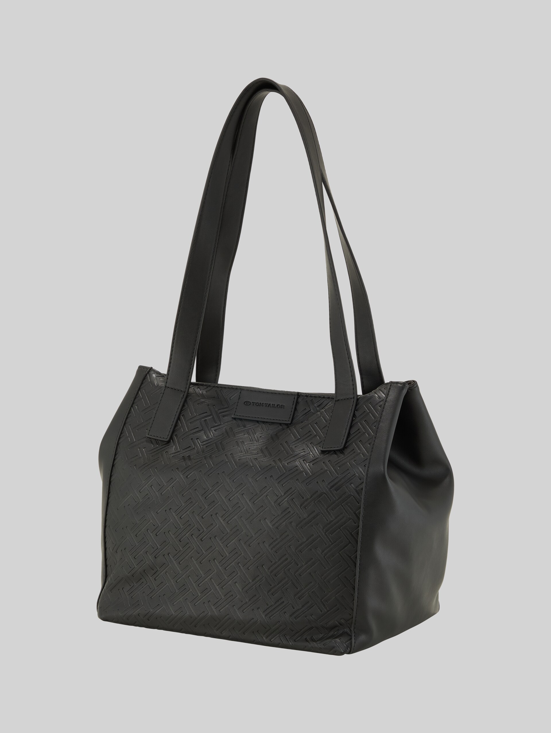 TTMIRENDA L shopper with embossed logo - schwarz / black - side product view 