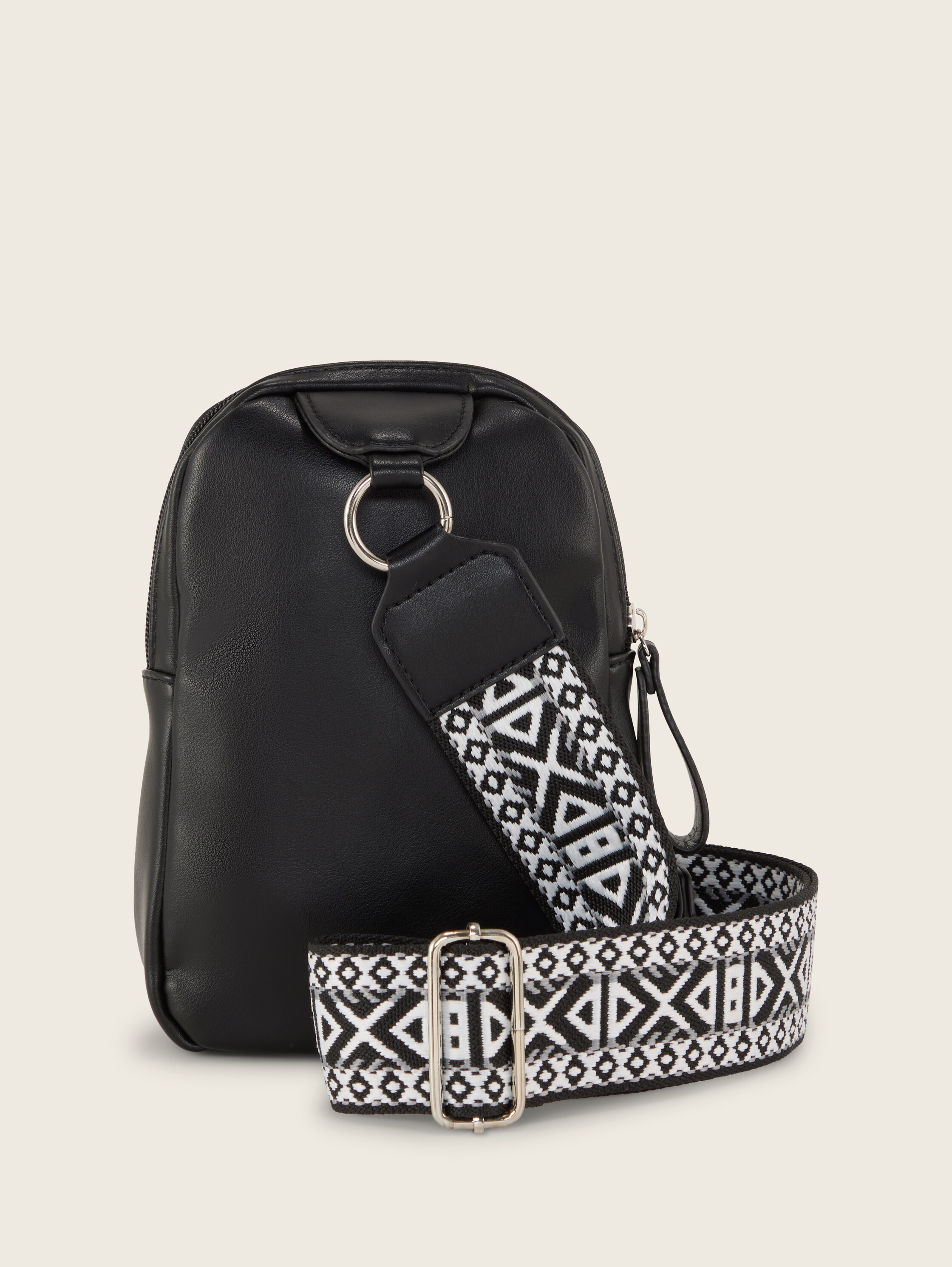 TTPALINA Rucksack mit gemustertem Webriemen - schwarz_black - 