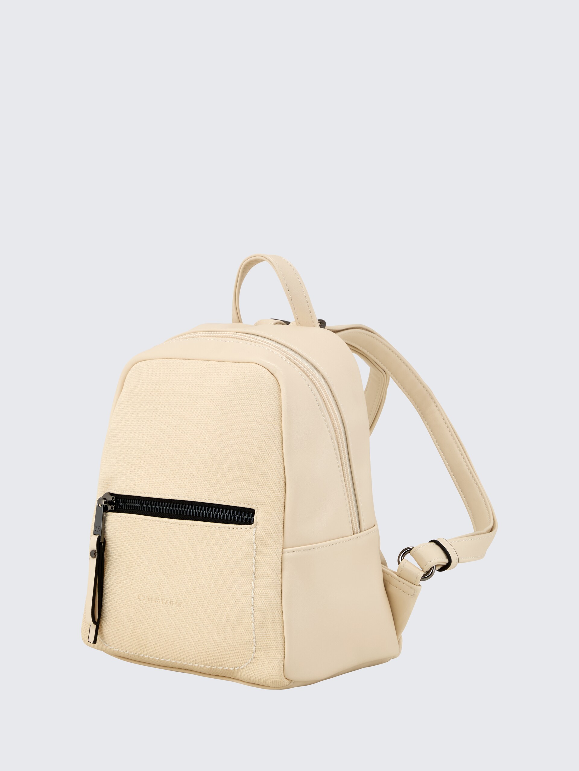 TTTAMARA S Rucksack in Canvas-Optik - beige - seitliche Produkt-Ansicht 