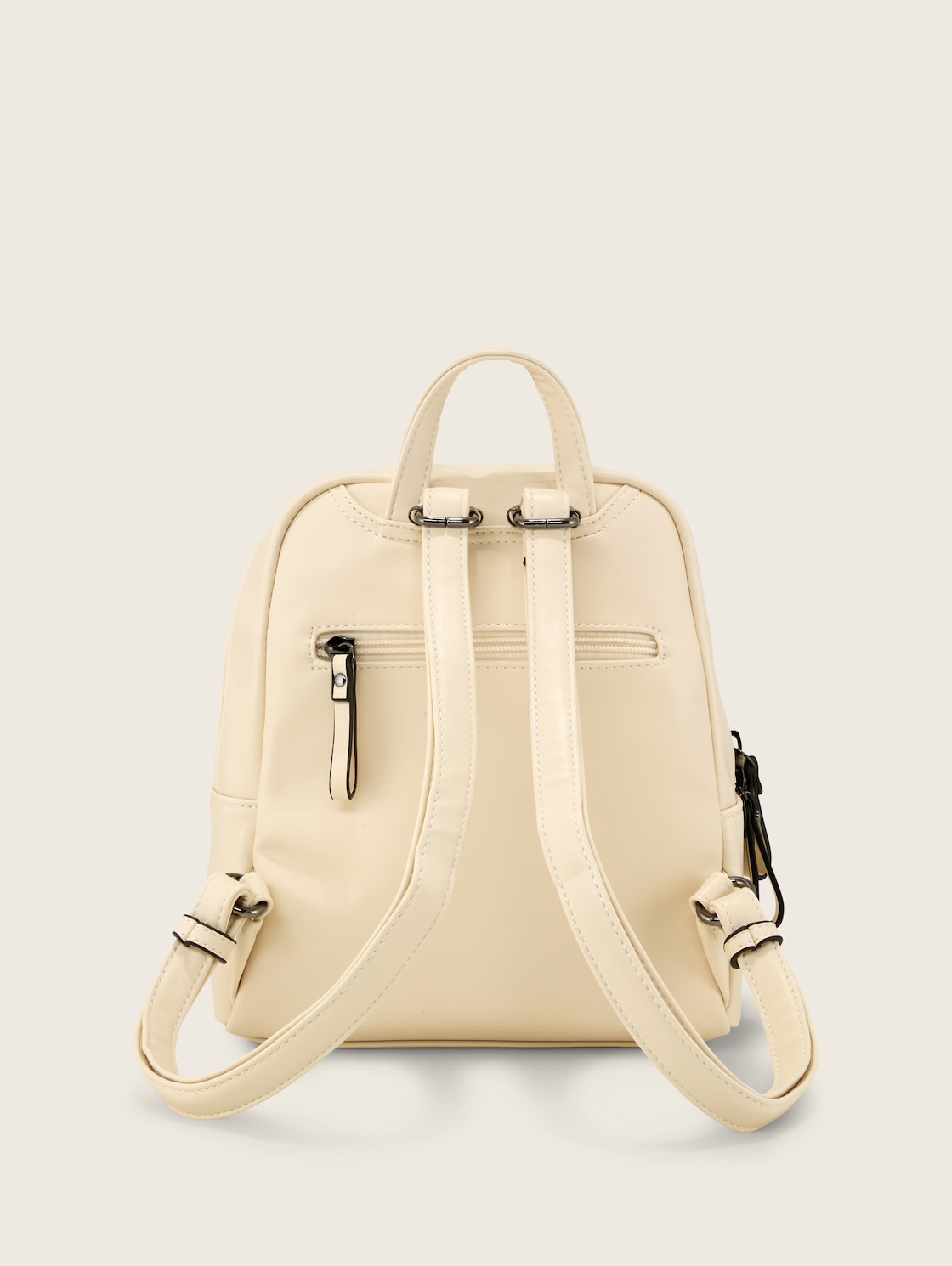 TTTAMARA S Rucksack in Canvas-Optik - beige - Produkt-Rückansicht