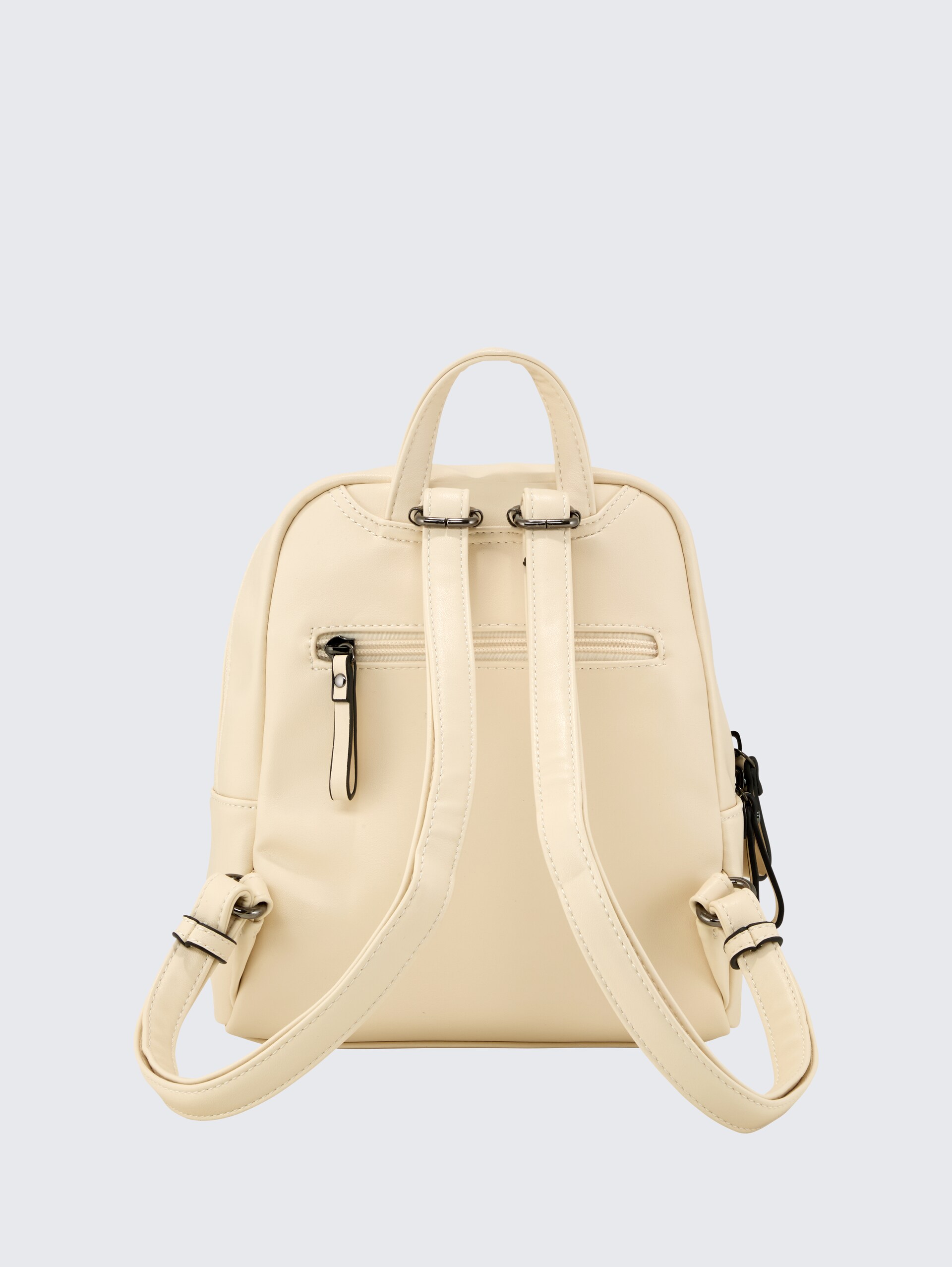 TTTAMARA S Rucksack in Canvas-Optik - beige - Produkt-Rückansicht