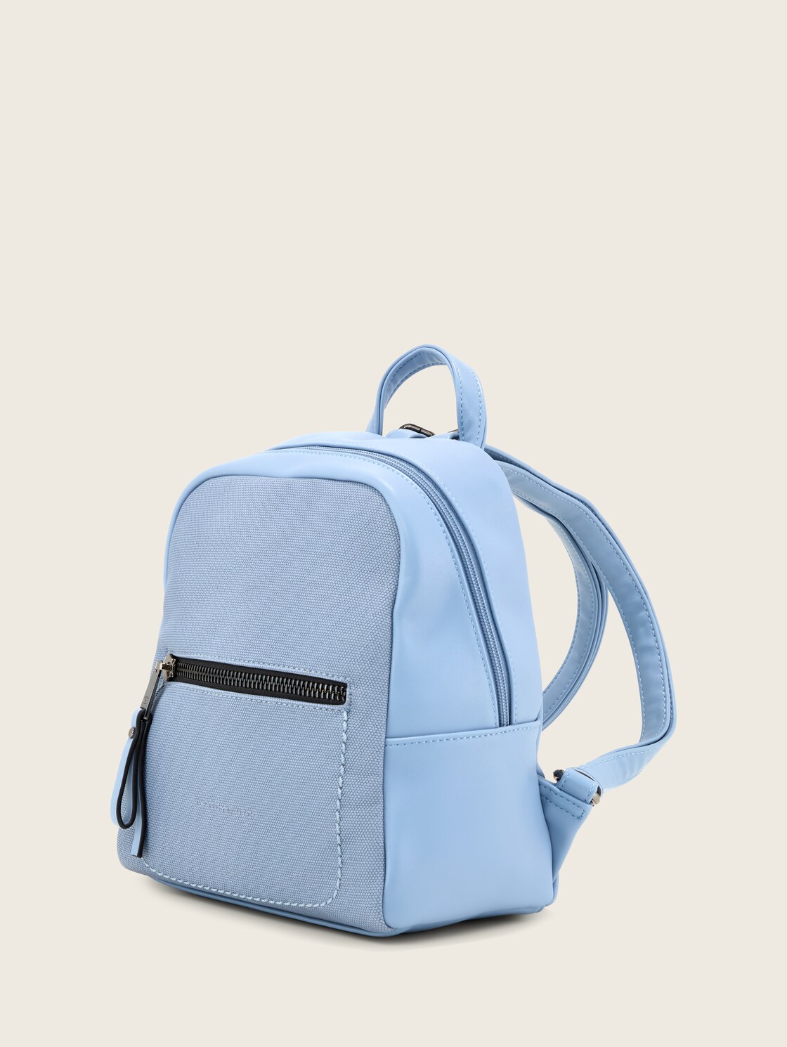 TTTAMARA S Rucksack in Canvas-Optik - hellblau / light blue - seitliche Produkt-Ansicht 