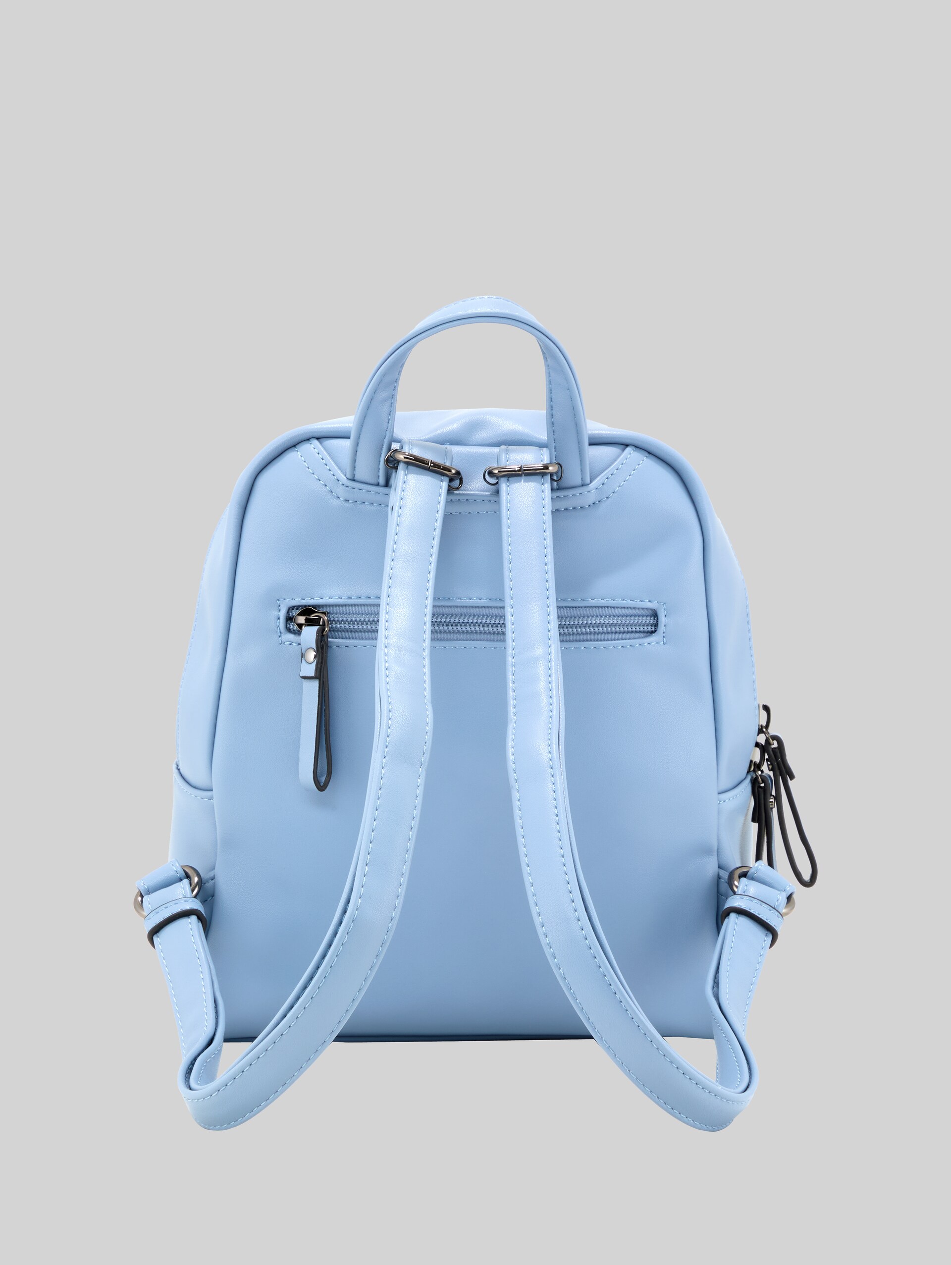 TTTAMARA S Rucksack in Canvas-Optik - hellblau / light blue - Produkt-Rückansicht