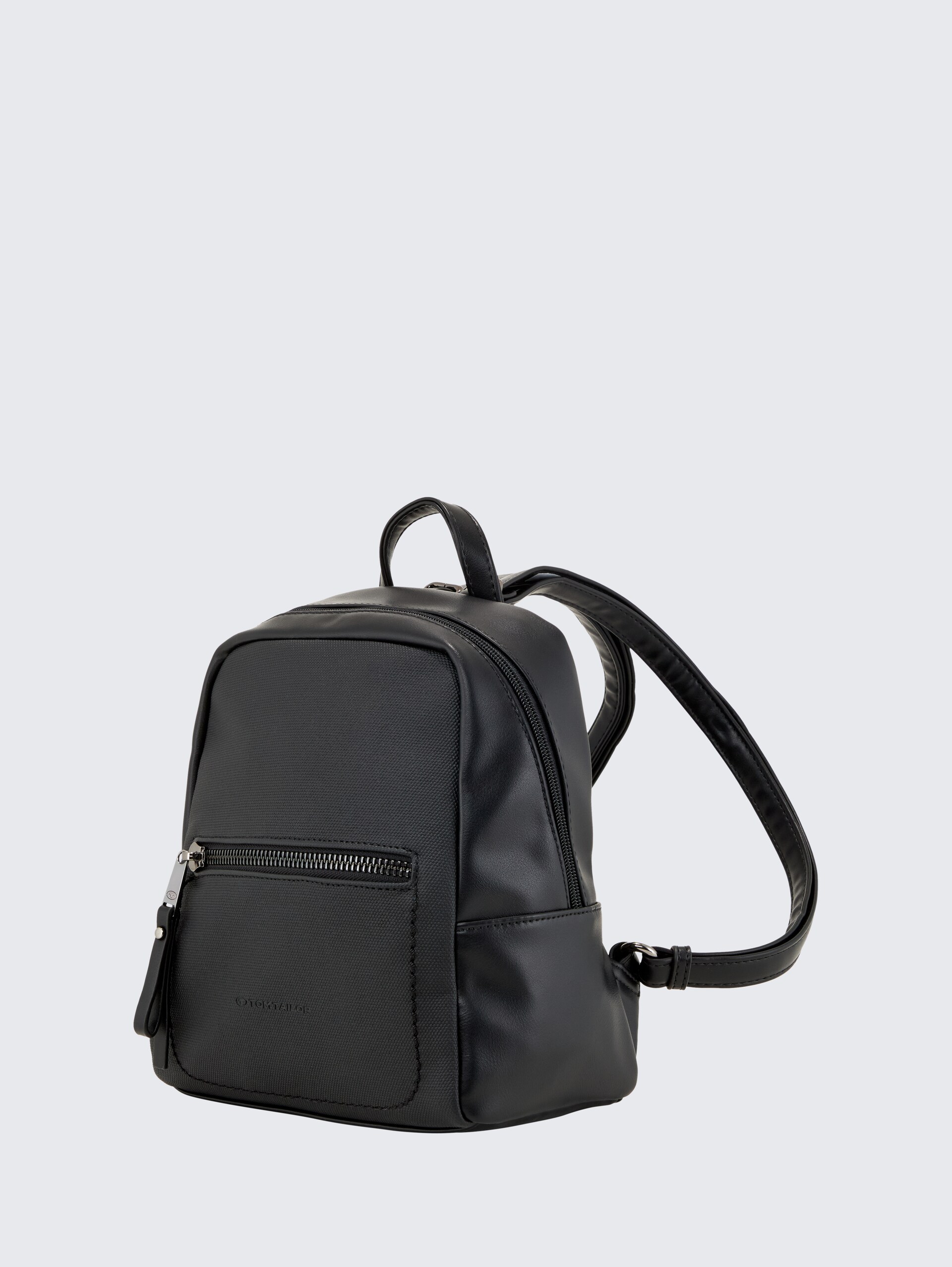 TTTAMARA S Rucksack in Canvas-Optik - schwarz / black - seitliche Produkt-Ansicht 