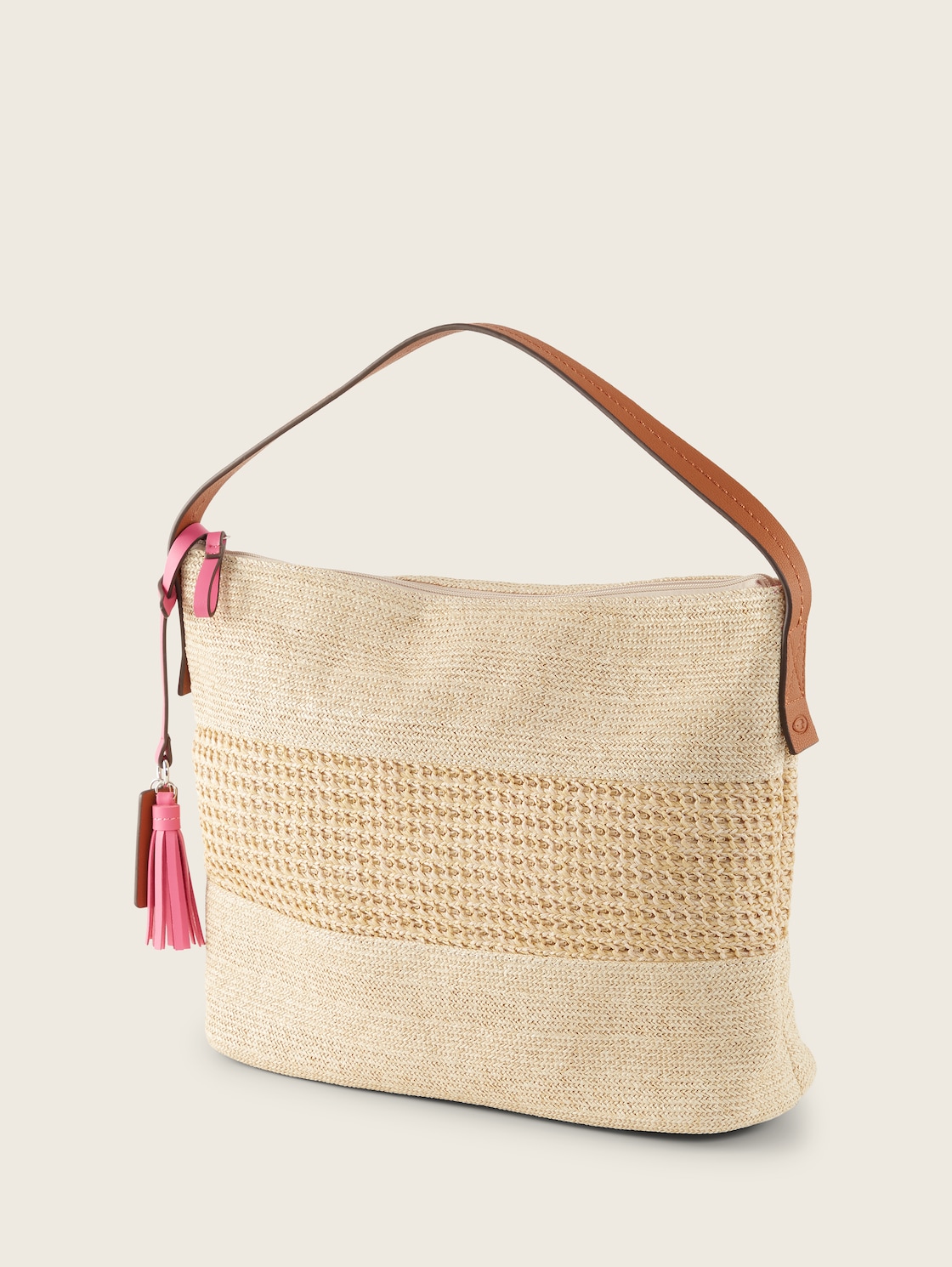 Vita Hobo Tasche - mixed beige - seitliche Produkt-Ansicht 