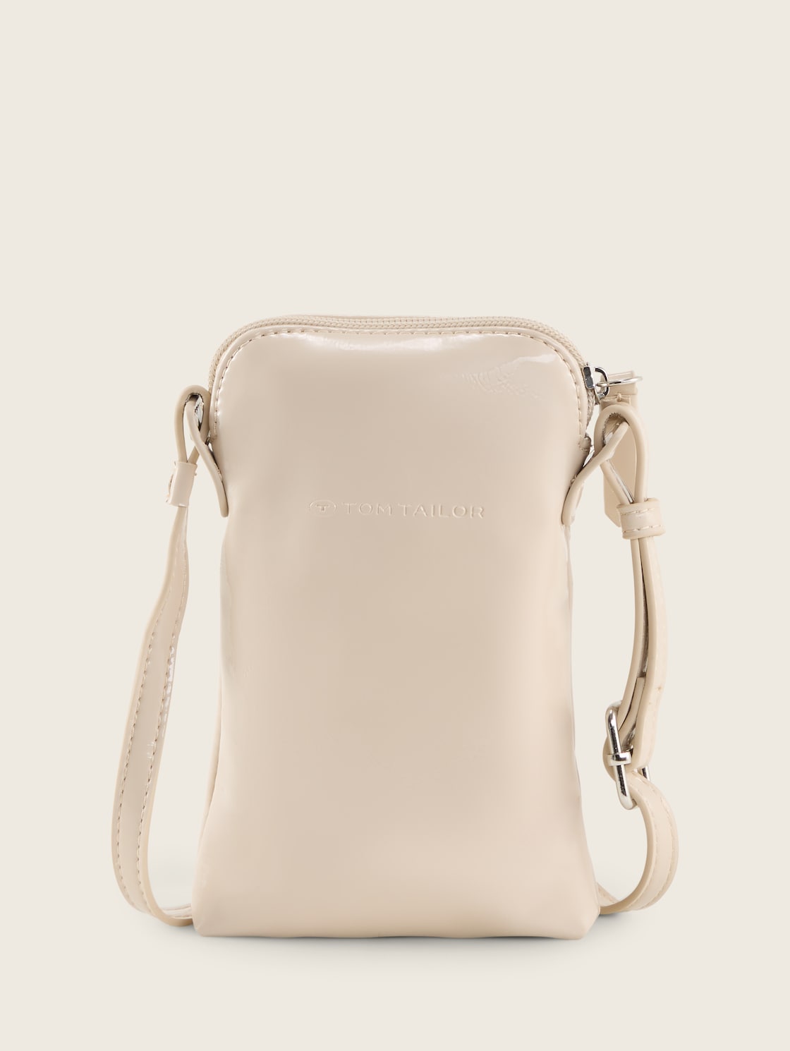 TTROSABEL Smartphone Tasche in Lack-Optik - off white / off white - Produkt-Rückansicht
