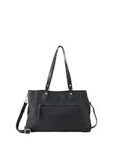 Selected, TTLAREA L shopper with material mix by Tom Tailor, black