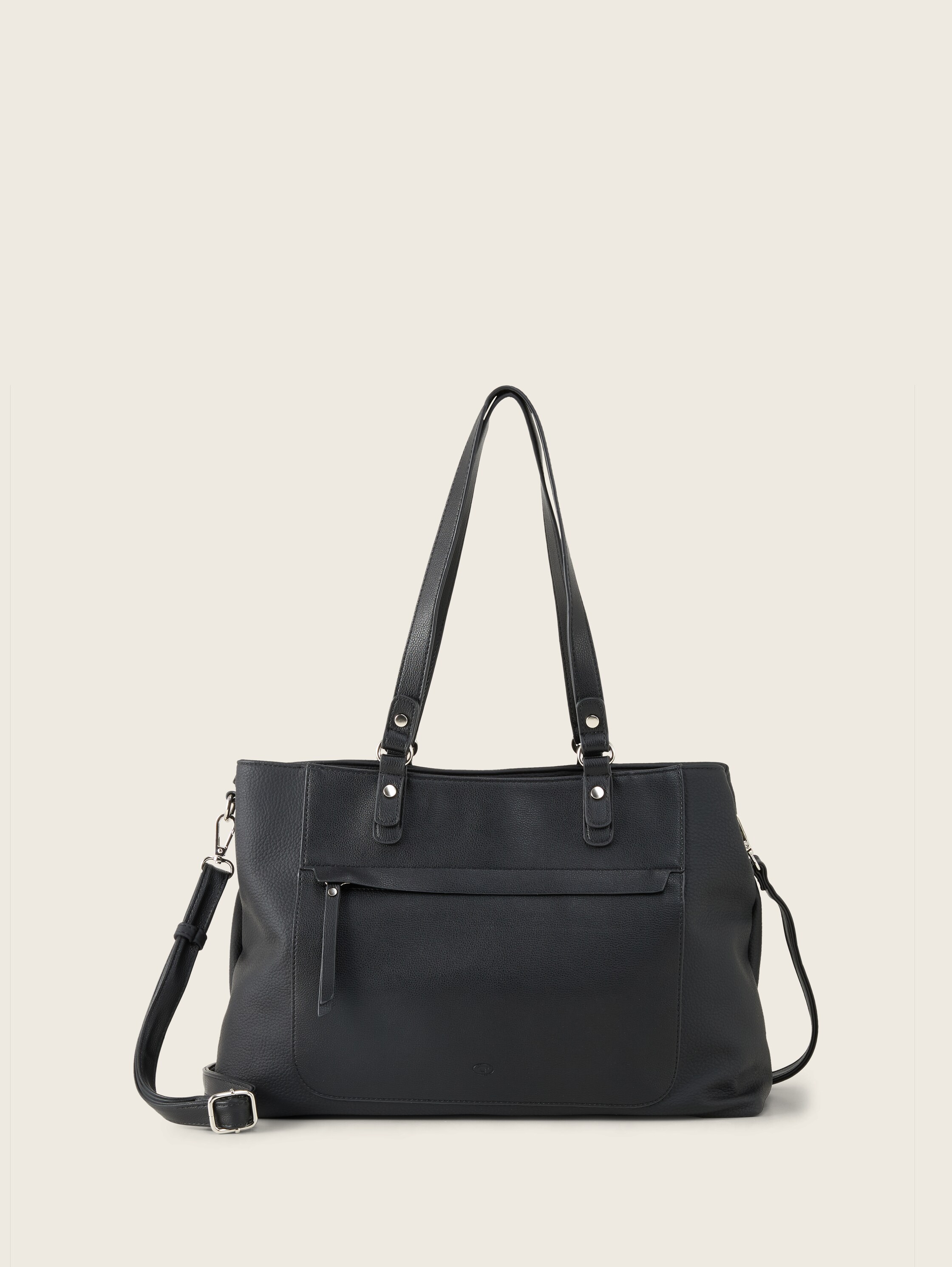 TTLAREA L Shopper mit Material-Mix - schwarz_black - 