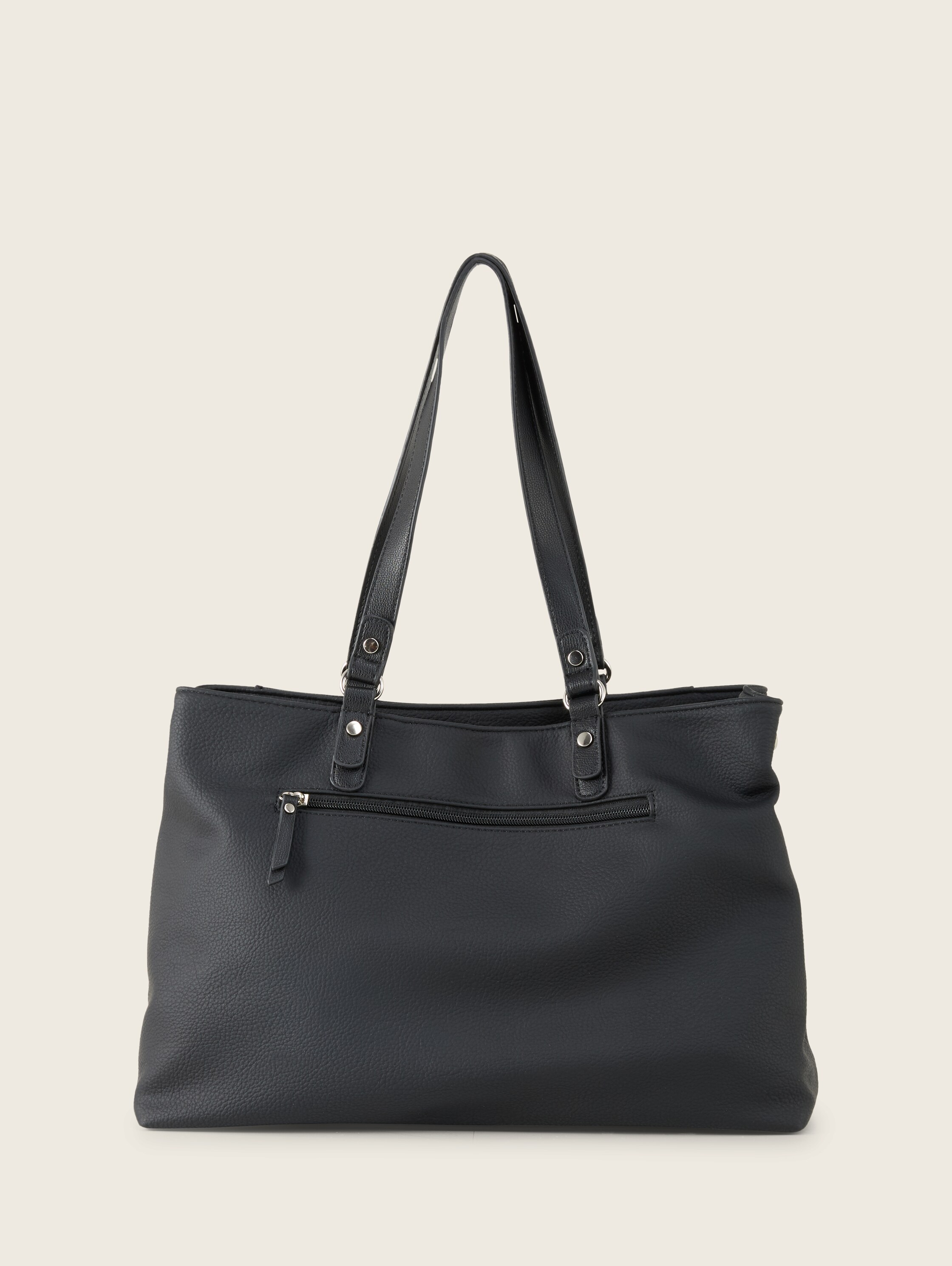 TTLAREA L Shopper mit Material-Mix - schwarz_black - 