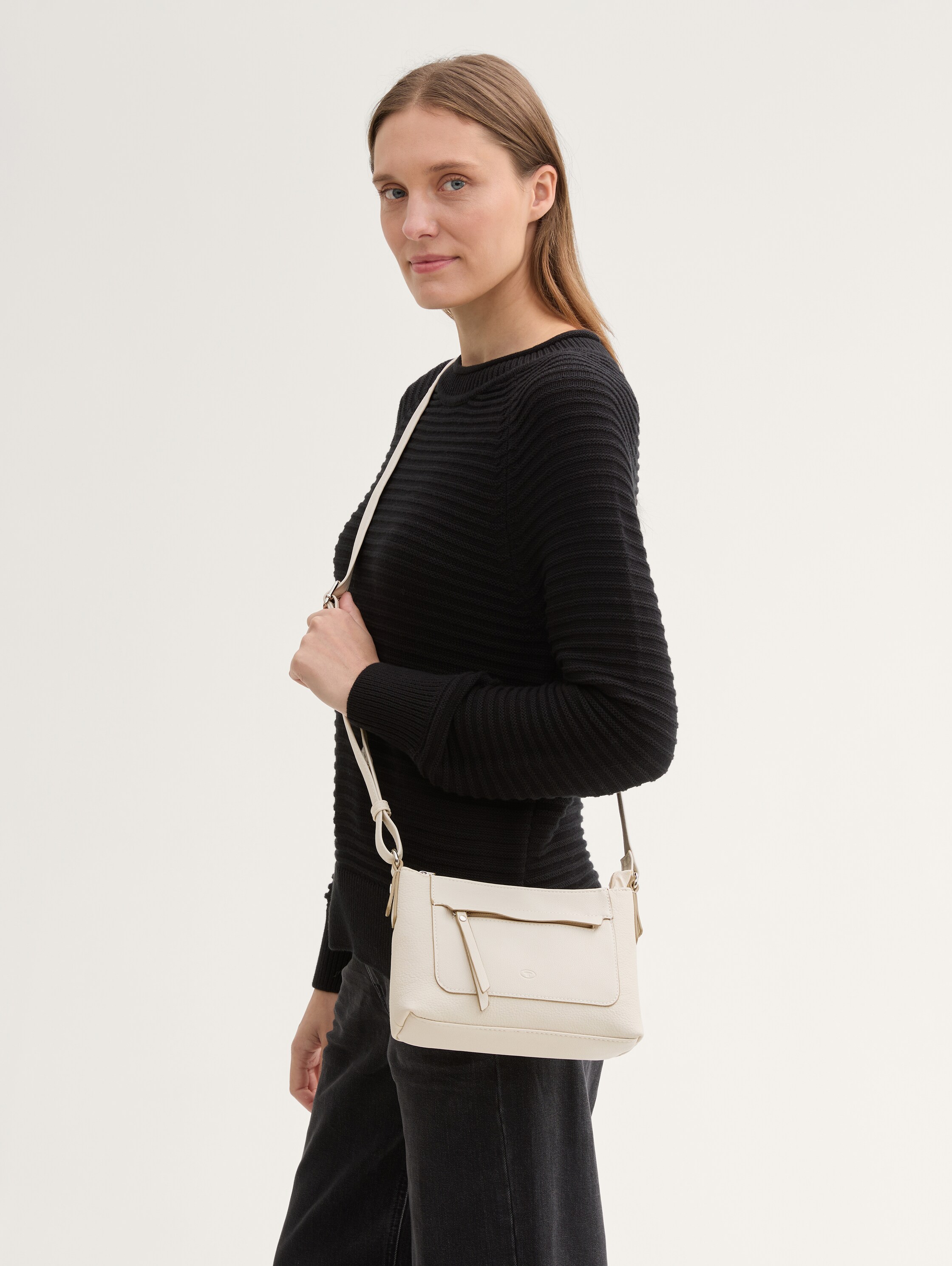 TTLAREA S Umhängetasche mit Material-Mix - off_white_off_white - 