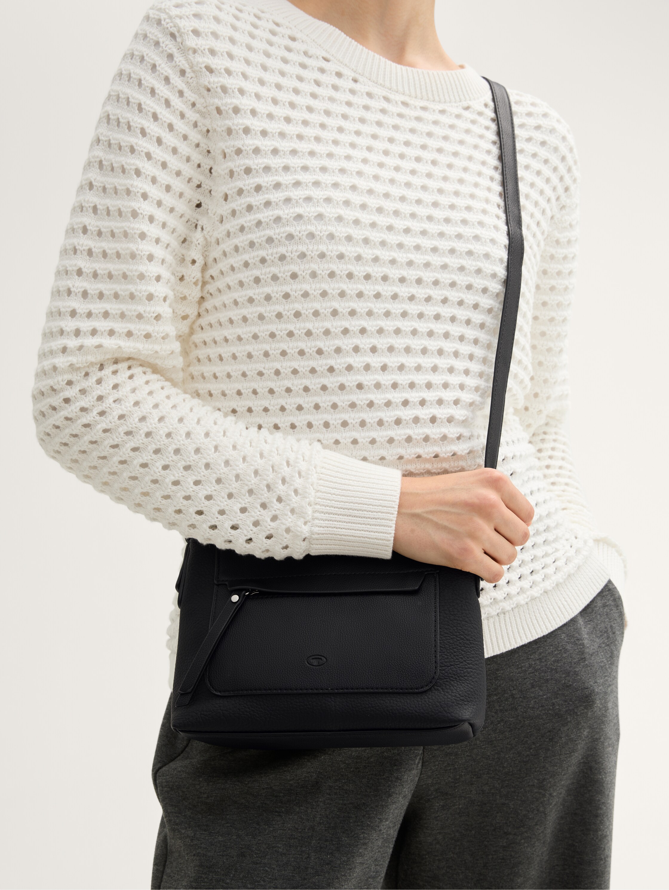 TTLAREA S Umhängetasche mit Material-Mix - schwarz_black - 