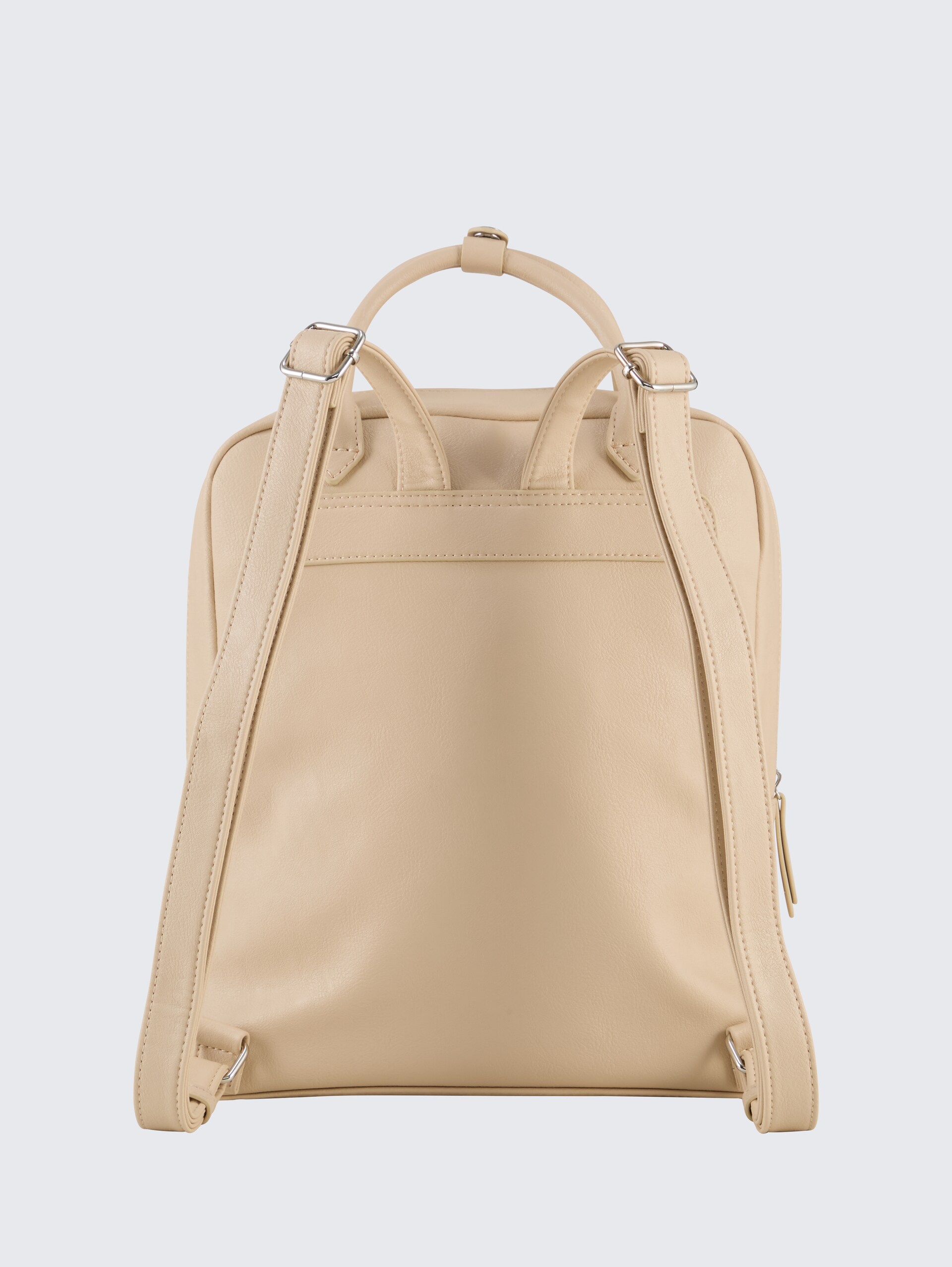 TTGIA L Rucksack aus Lederimitat - beige / beige - Produkt-Rückansicht