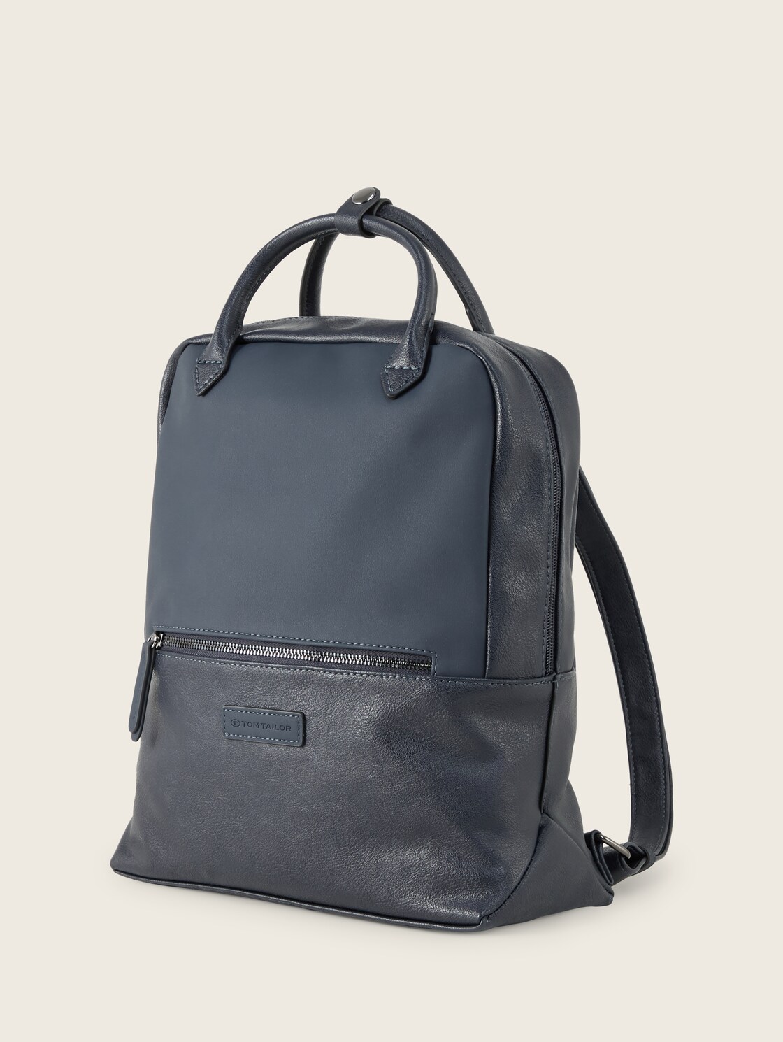 TTGIA L Rucksack aus Lederimitat - dark blue - seitliche Produkt-Ansicht 