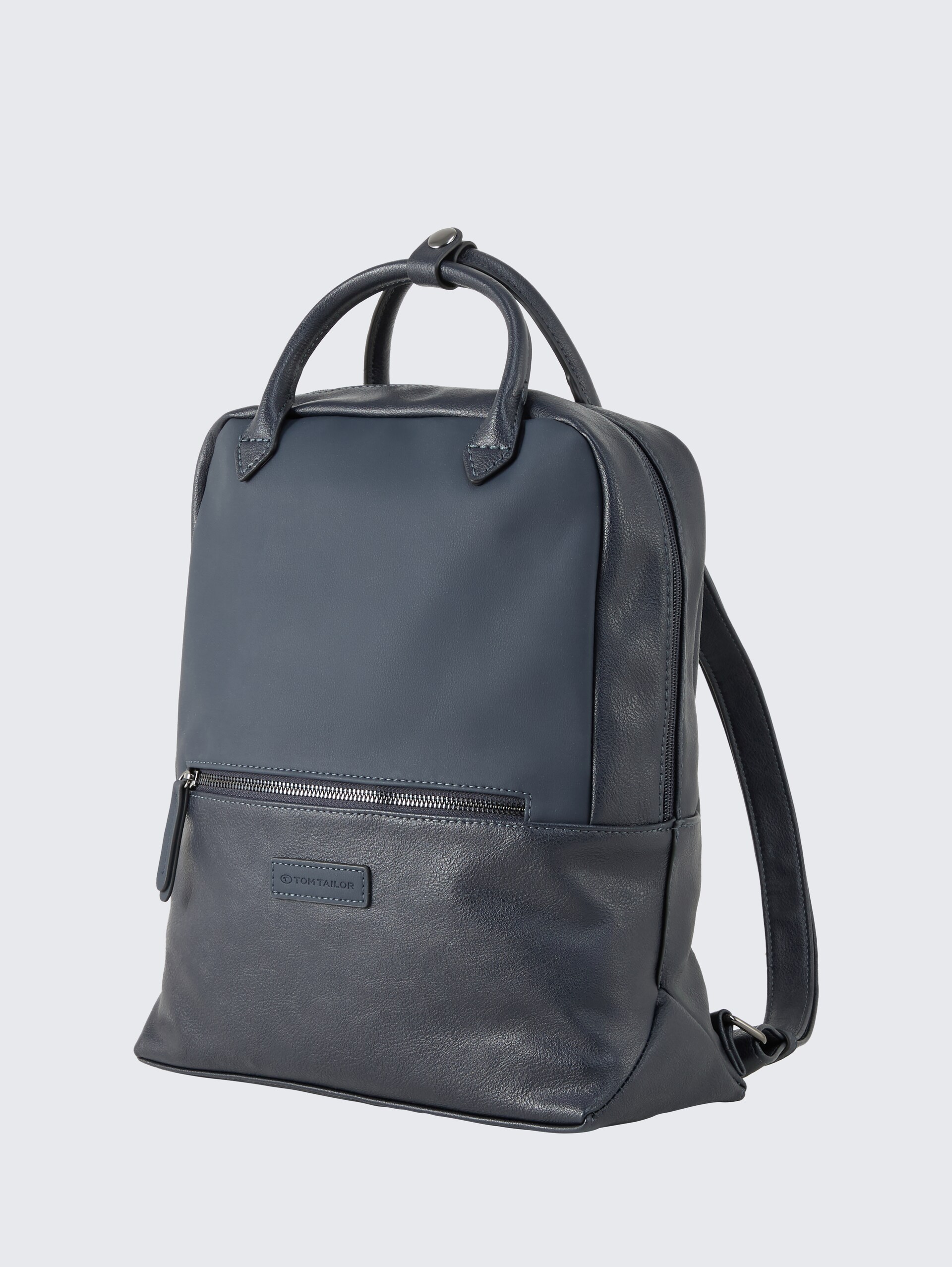 TTGIA L Rucksack aus Lederimitat - dark blue - seitliche Produkt-Ansicht 