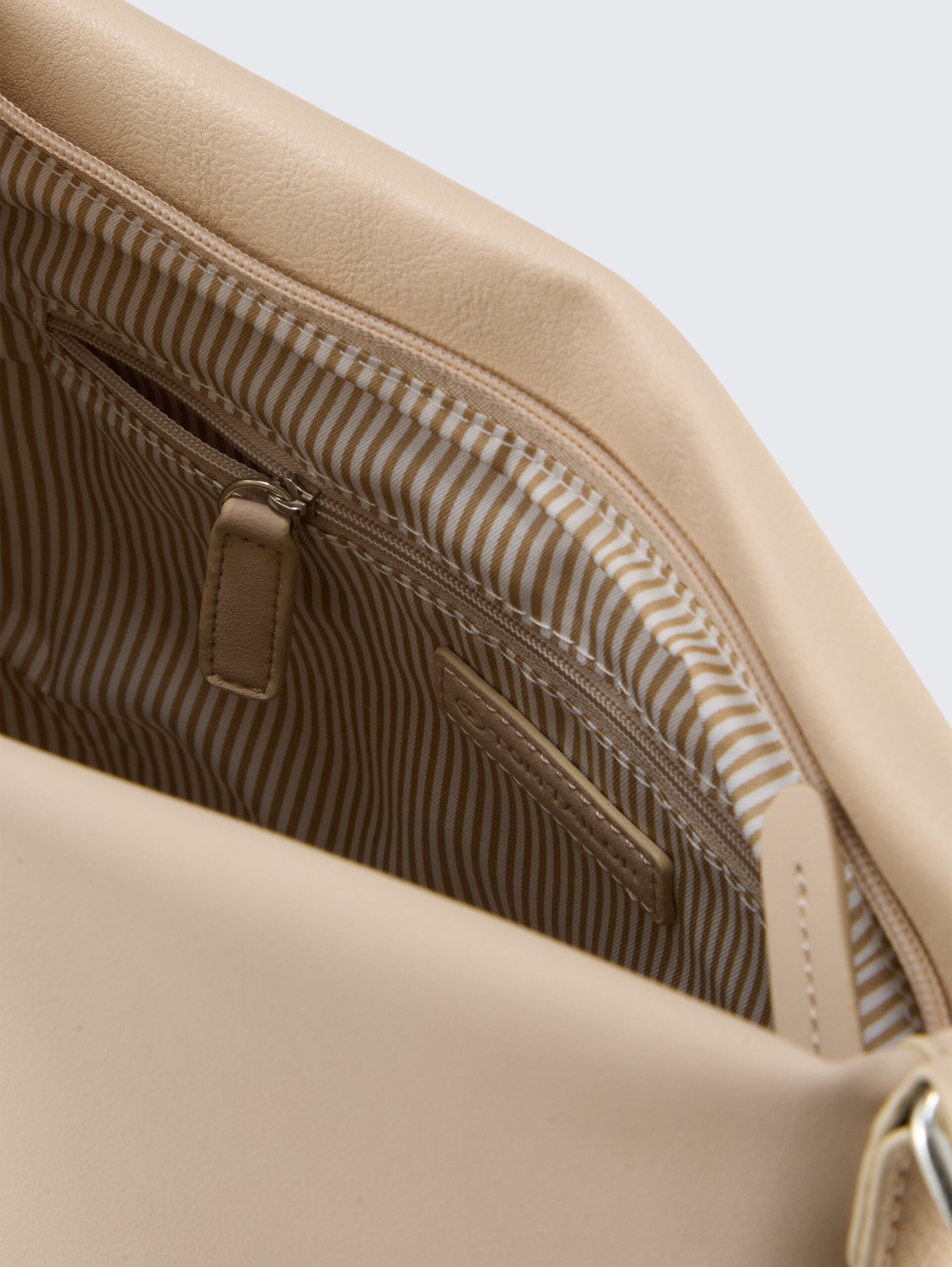 TTGIA M Umhängetasche aus Lederimitat - beige / beige - seitliche Produkt-Ansicht 